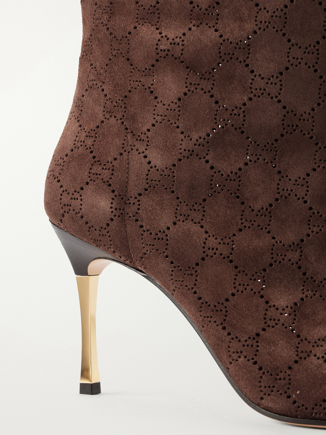 Bombshell 85 Perforated Suede Knee Boots