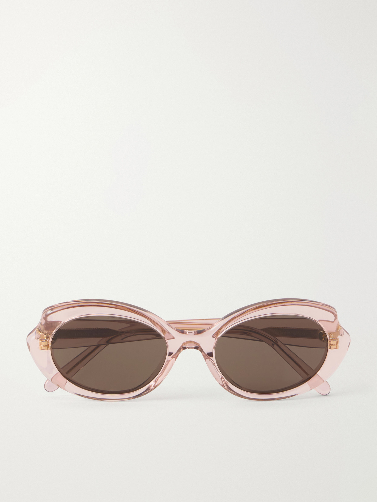 Loewe Oval Slim Oval-frame Acetate Sunglasses In Pink
