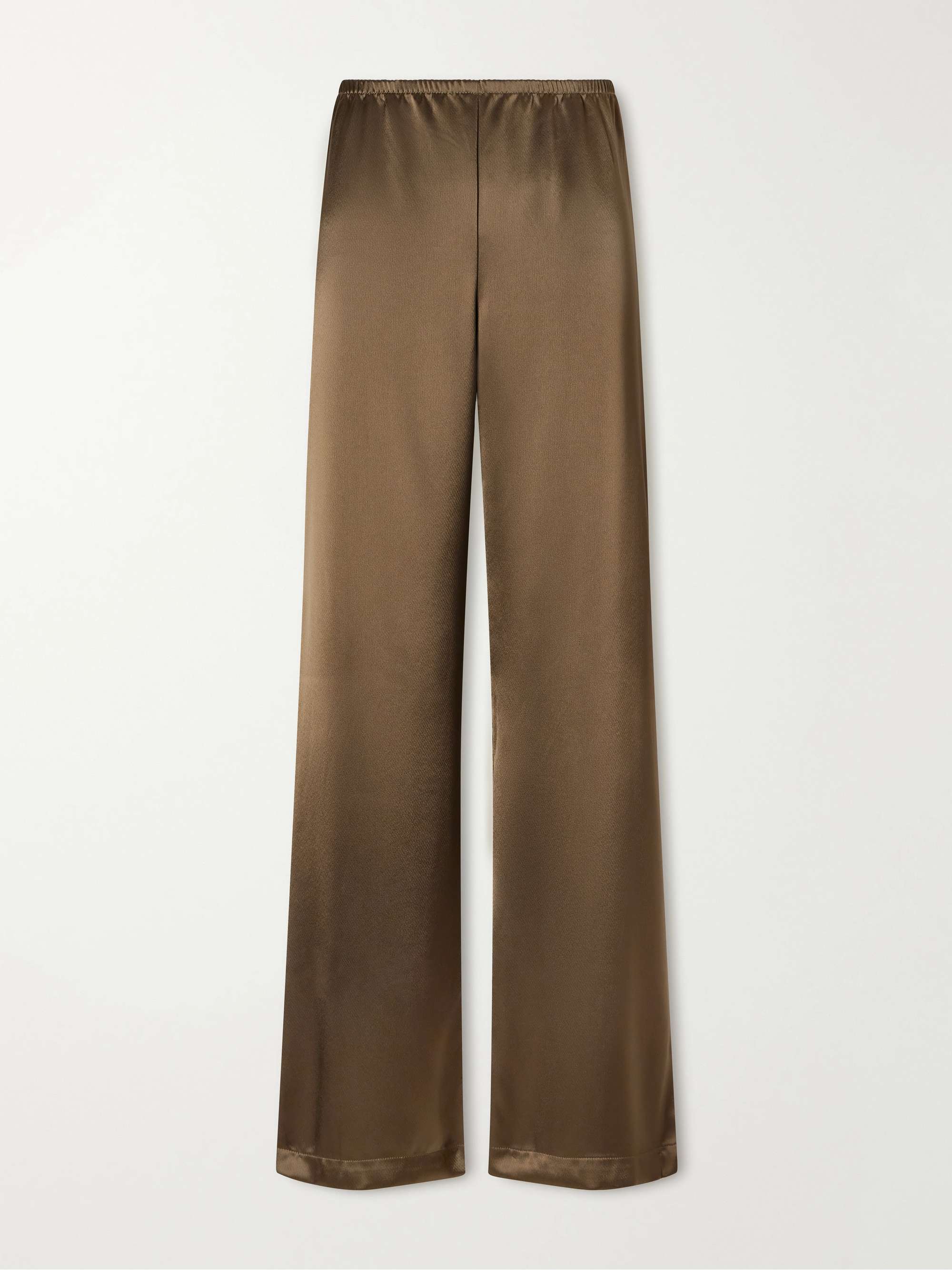 LESET Barb satin wide-leg pants