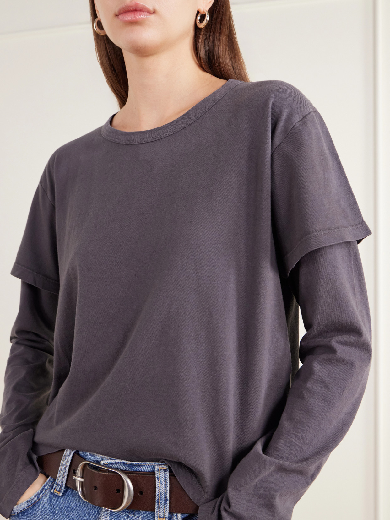 Margo Layered Cotton-Jersey T-Shirt