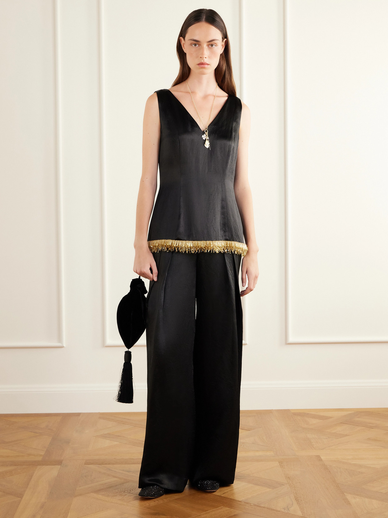 Le Monde Béryl - Luna Crystal-Embellished Ballet Flats