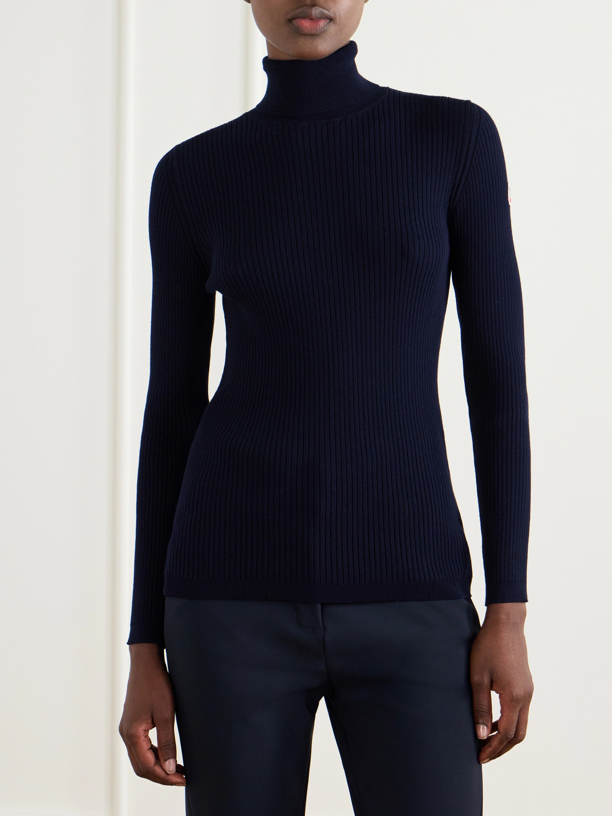 Ancelle Ribbed-Knit Turtleneck Sweater