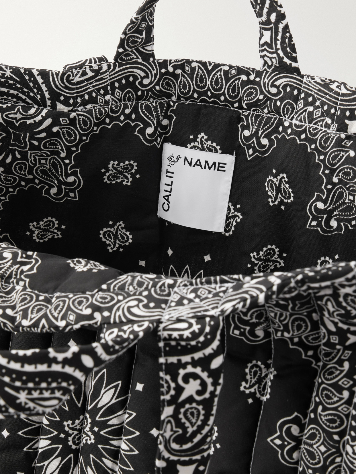 Maxi Quilted Cabas Printed Cotton-Canvas Tote