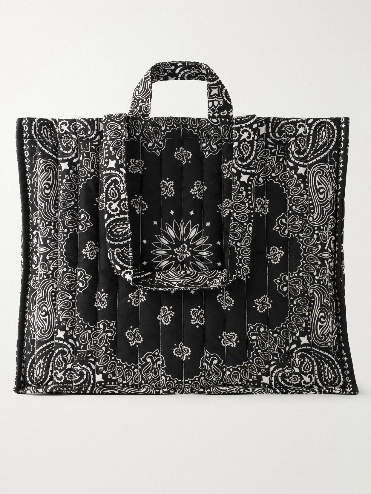 Maxi Quilted Cabas Printed Cotton-Canvas Tote