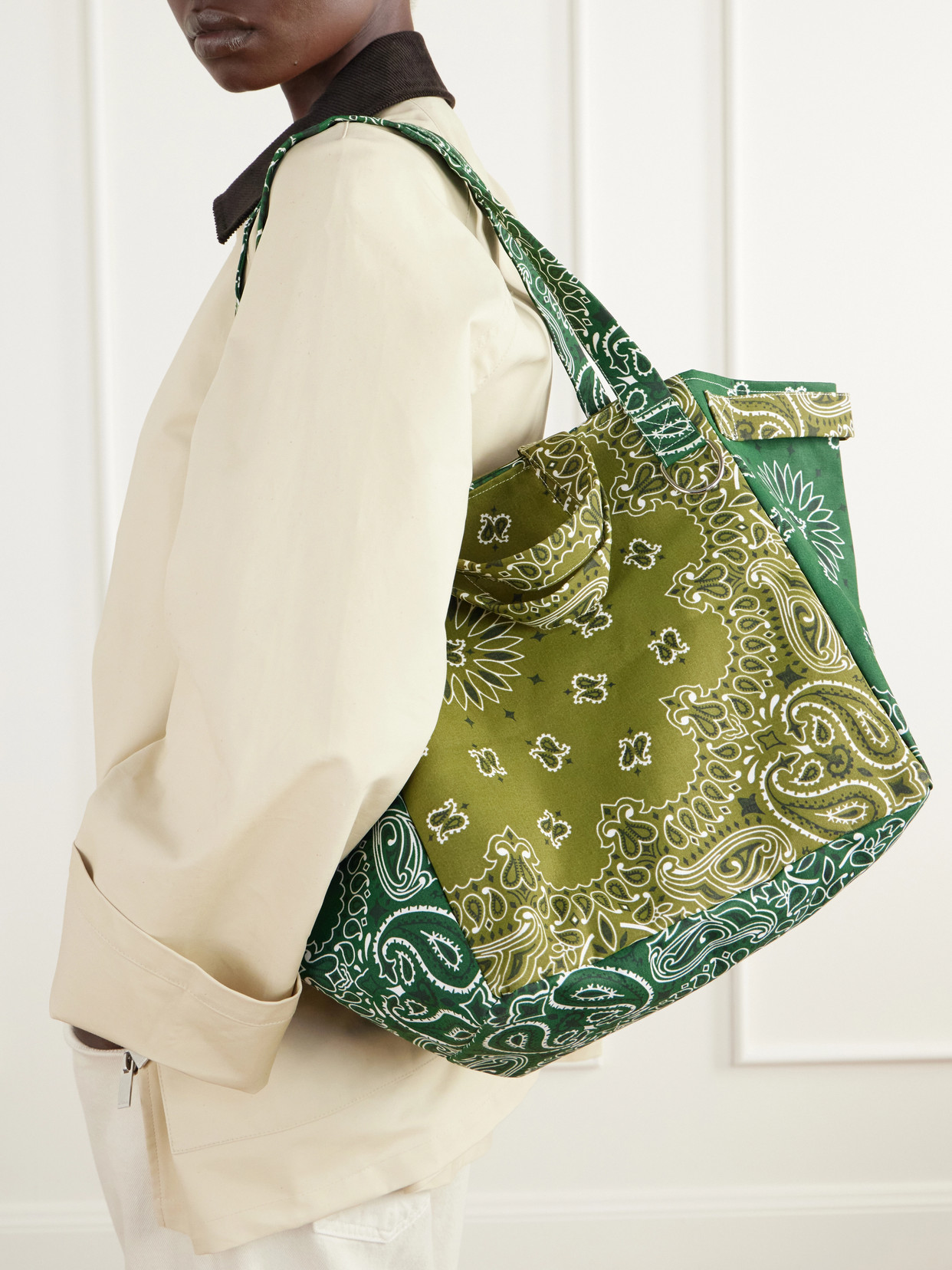 Trapèze Patchwork Paisley-Print Cotton-Twill Tote