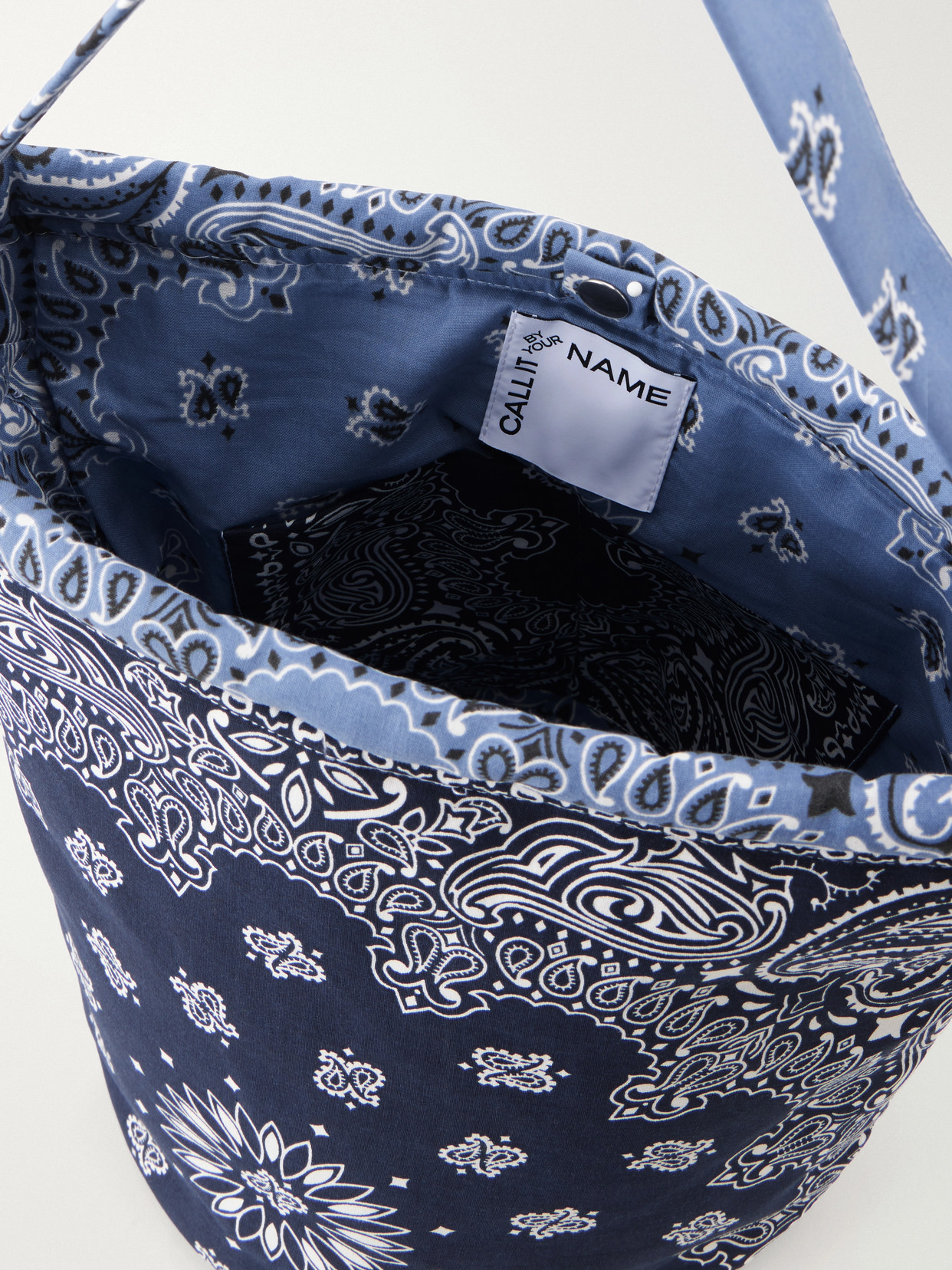 Seau Paisley-Print Cotton-Twill Tote