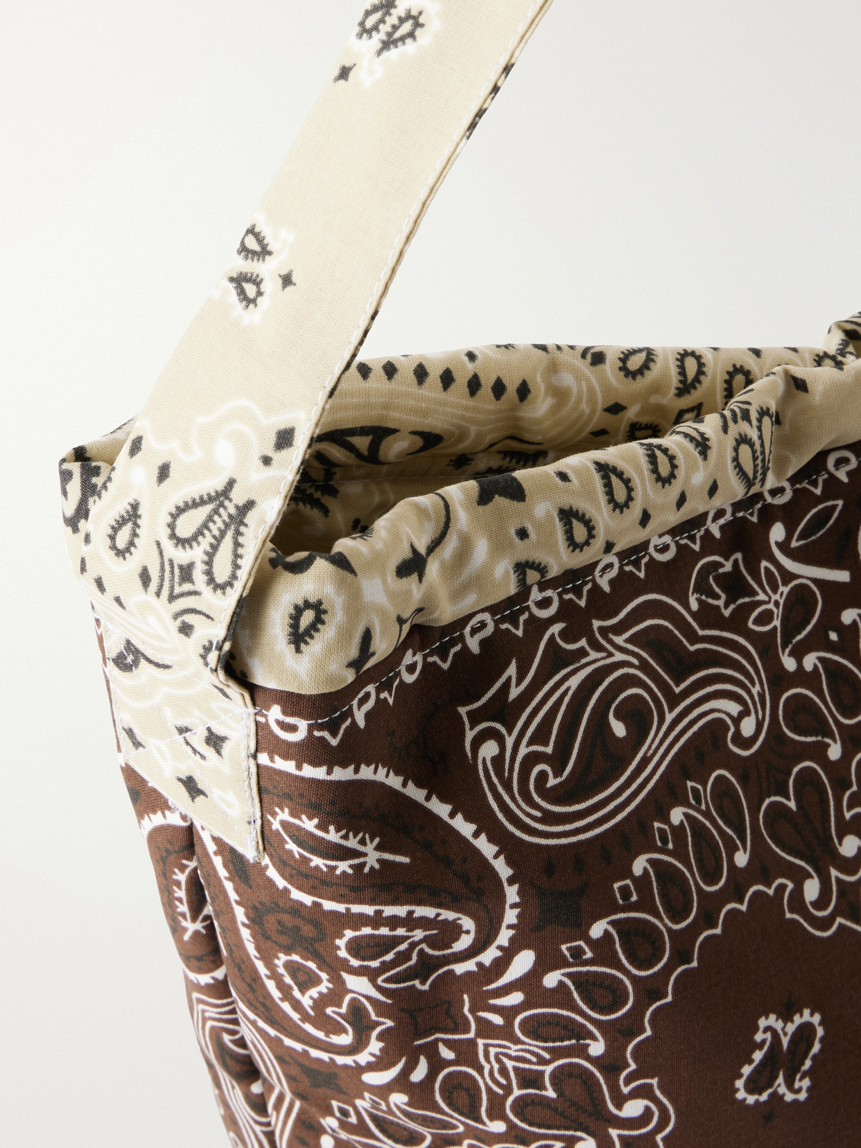 Seau Paisley-Print Cotton-Twill Tote