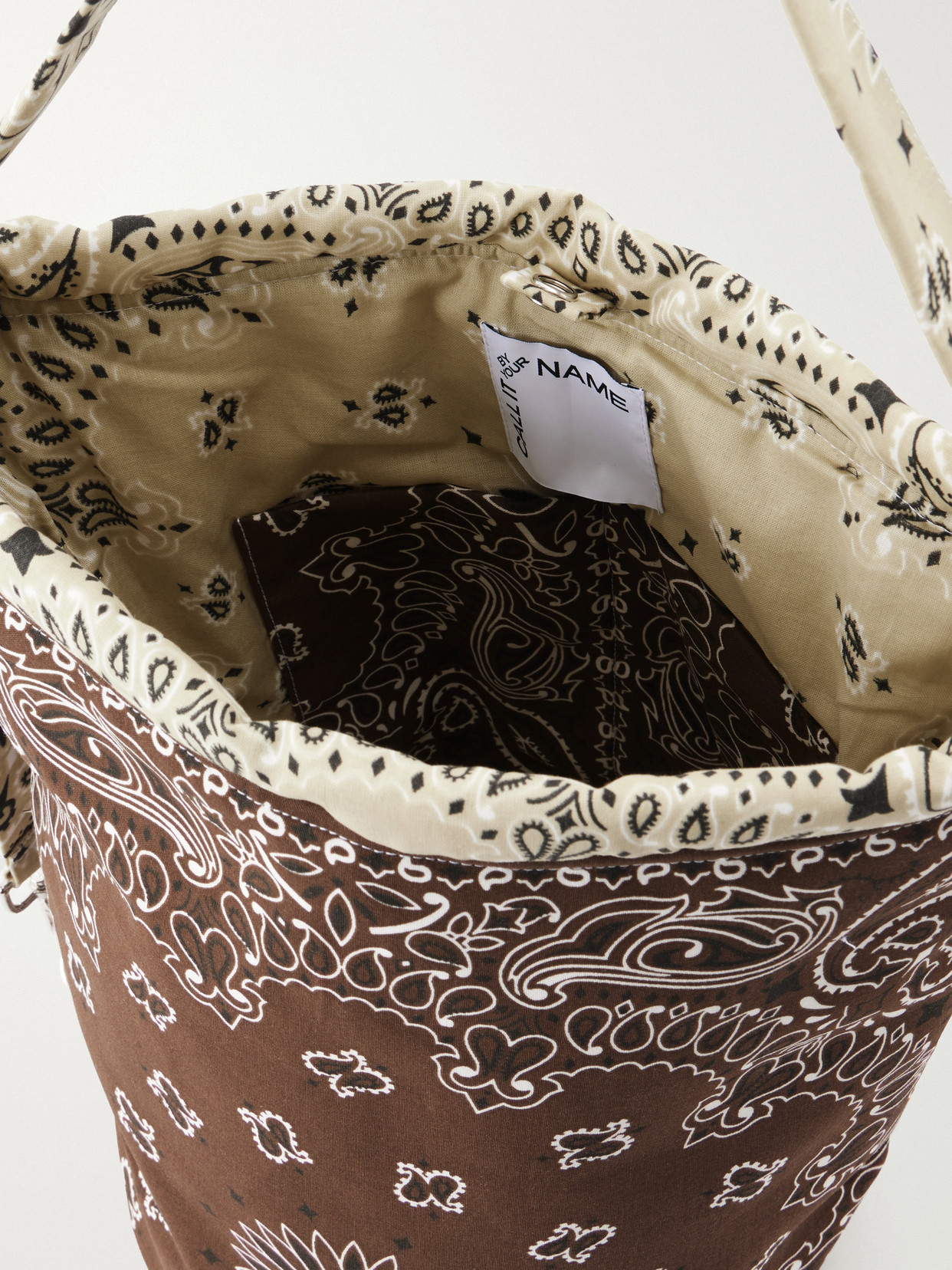 Seau Paisley-Print Cotton-Twill Tote