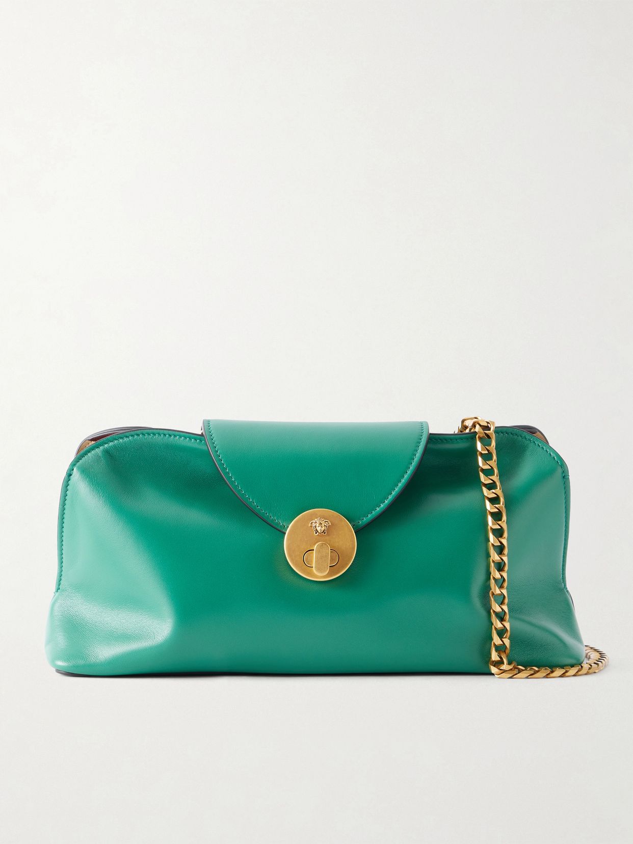 vivienne medusa detailed leather clutch
