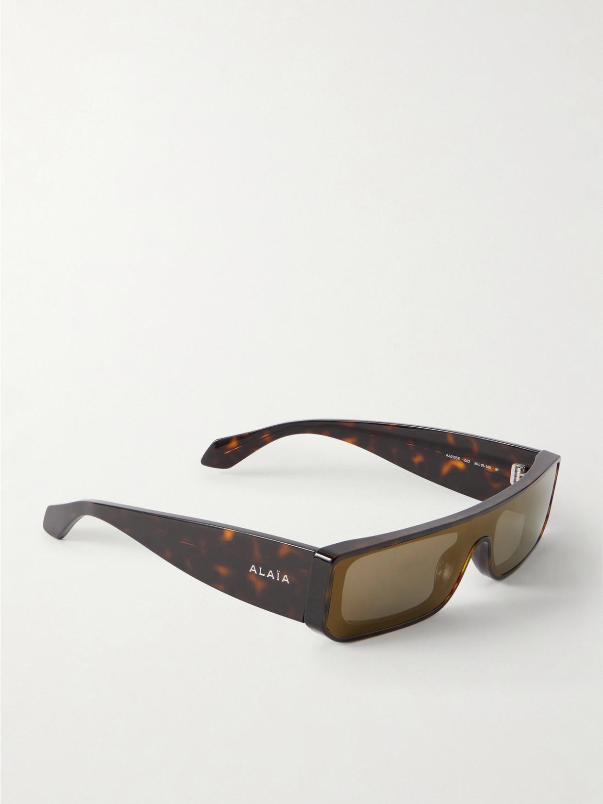 Alaïa Rectangular-frame Recycled-acetate Sunglasses In Brown