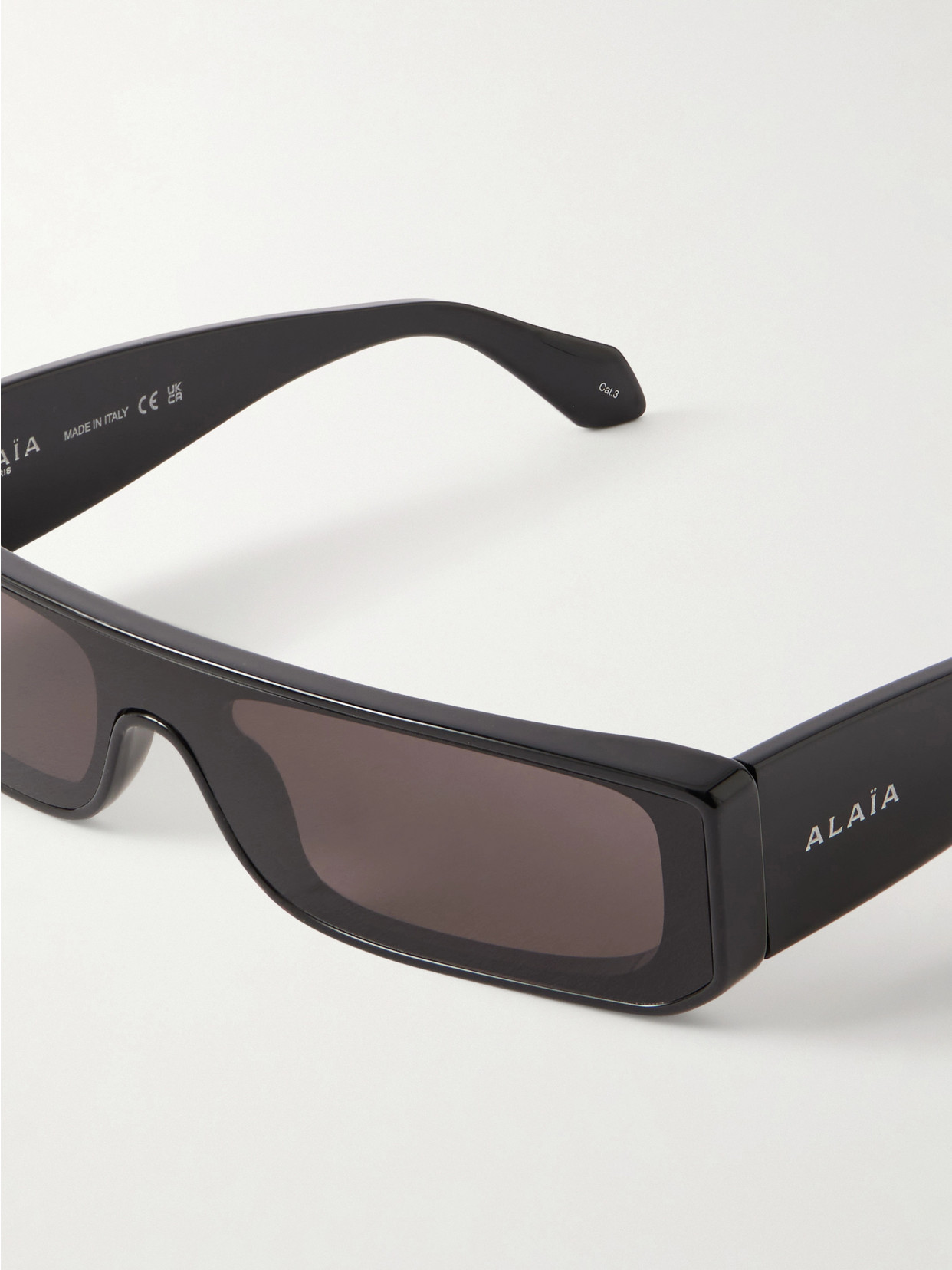 Alaïa Rectangular-frame Recycled-acetate Sunglasses In Black
