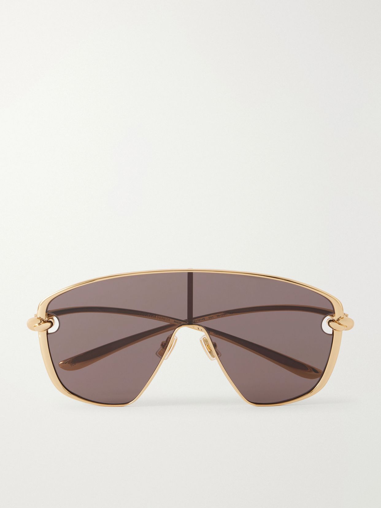 Knot aviator-style gold-tone sunglasses