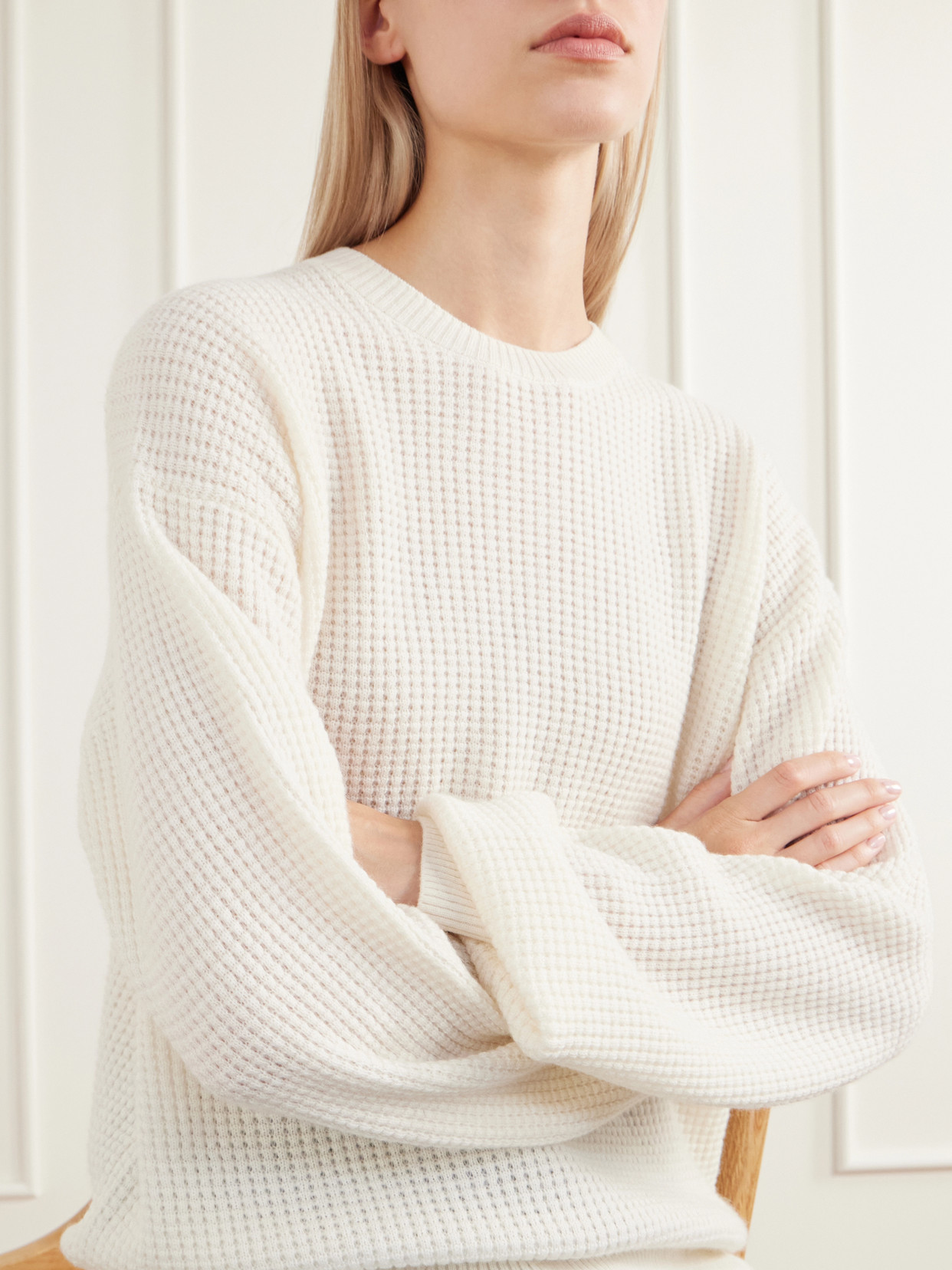 Éterne - Brock Waffle-Knit Cashmere Sweater