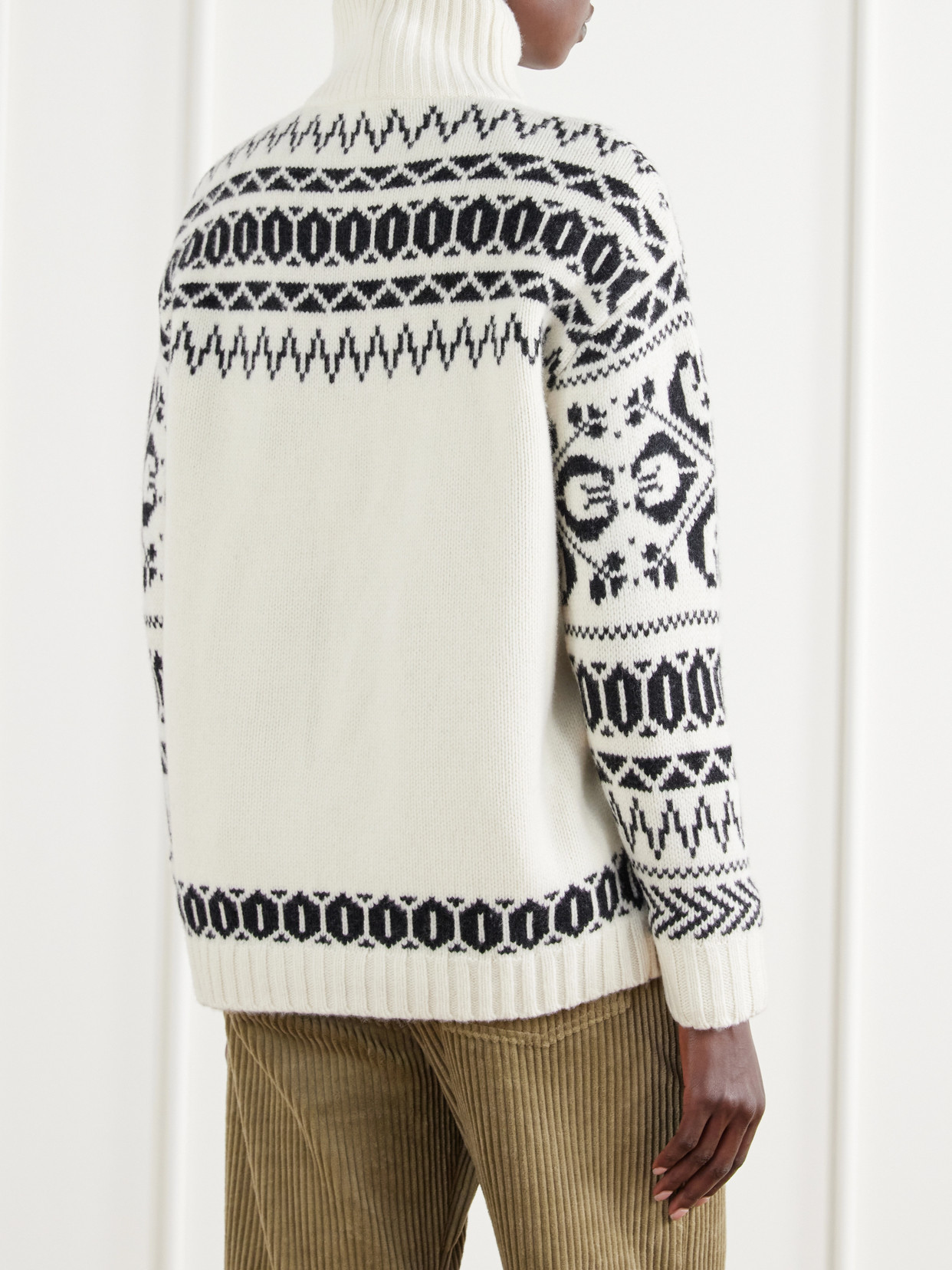 Polo Ralph Lauren - Embroidered Fair Isle Wool And Cashmere-Blend Half-Zip Sweater