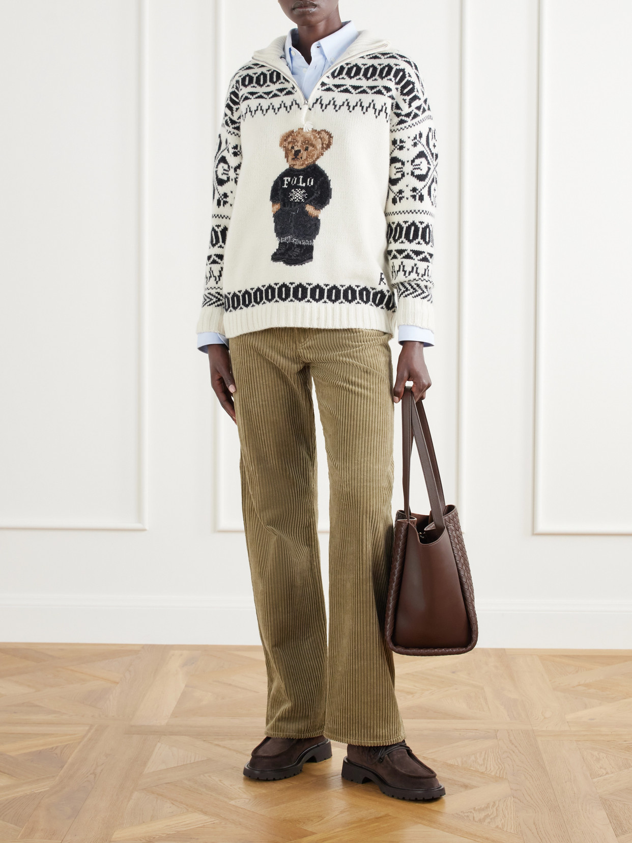 Polo Ralph Lauren - Embroidered Fair Isle Wool And Cashmere-Blend Half-Zip Sweater