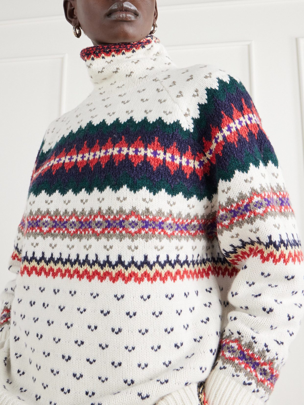 Polo Ralph Lauren - Fair Isle Intarsia-Knit Cotton And Wool-Blend Turtleneck Sweater