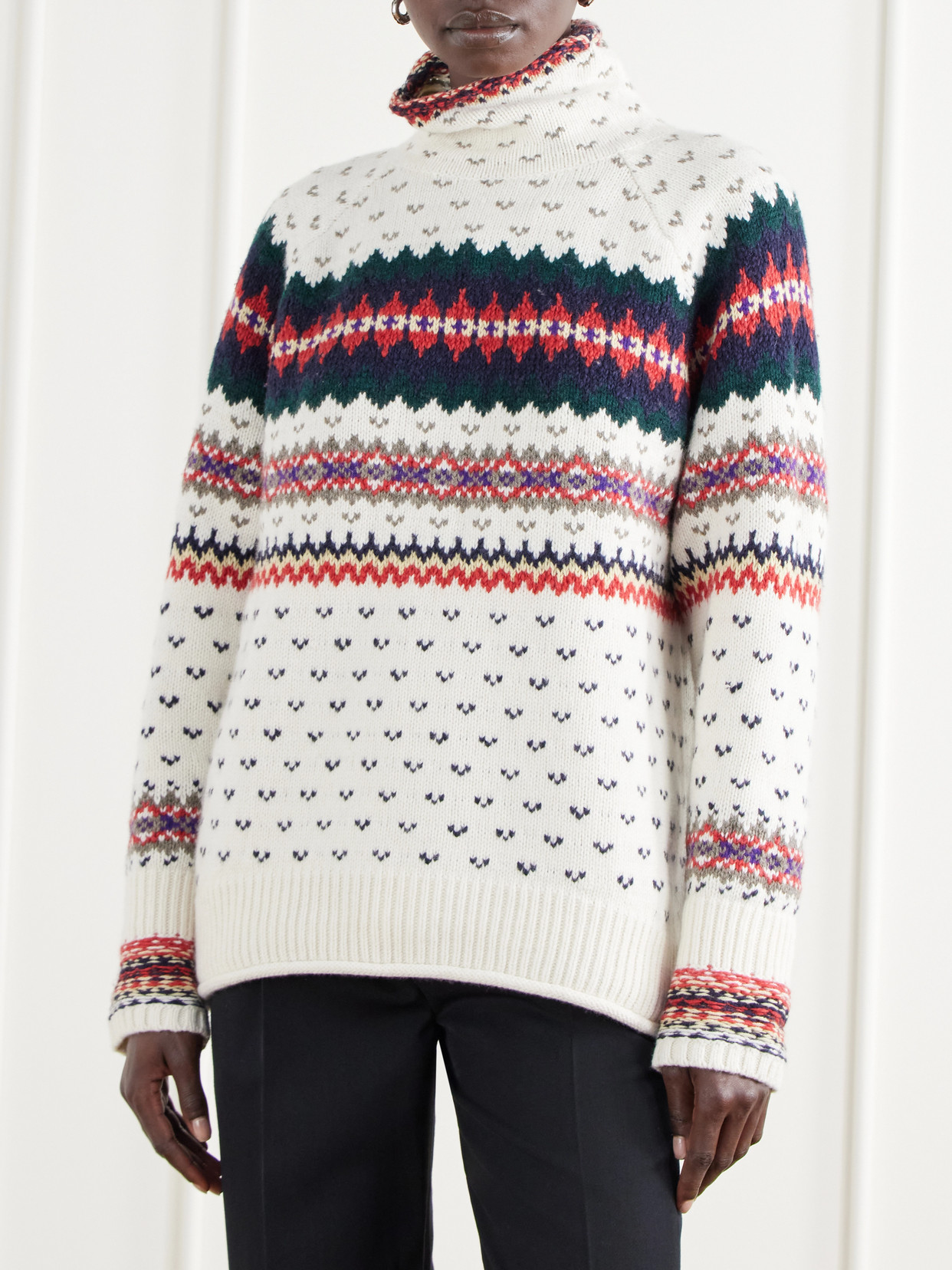 Polo Ralph Lauren - Fair Isle Intarsia-Knit Cotton And Wool-Blend Turtleneck Sweater