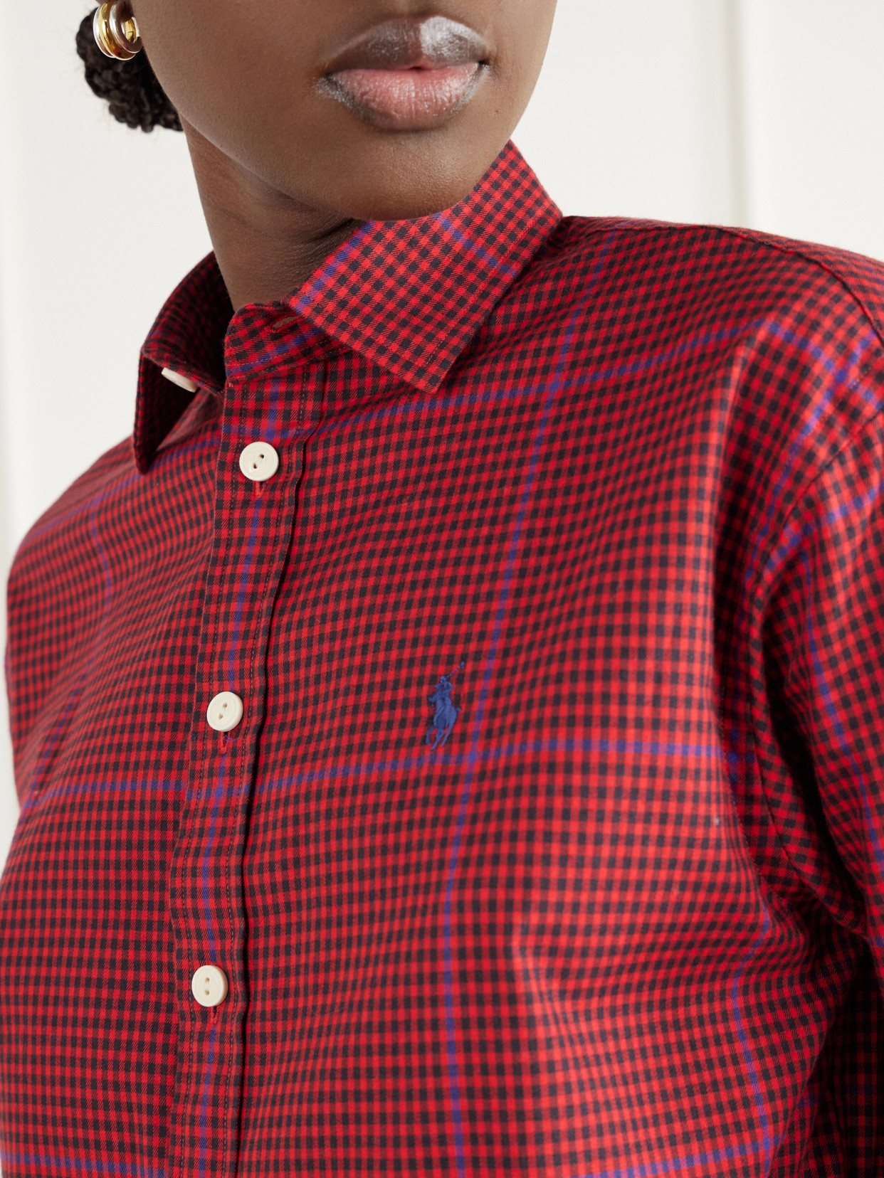 Polo Ralph Lauren - Logo-Embroidered Gingham Cotton-Flannel Shirt
