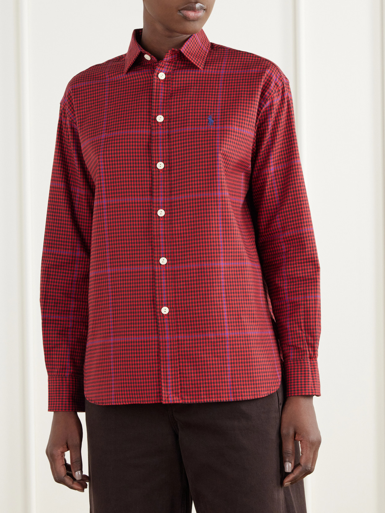 Polo Ralph Lauren - Logo-Embroidered Gingham Cotton-Flannel Shirt
