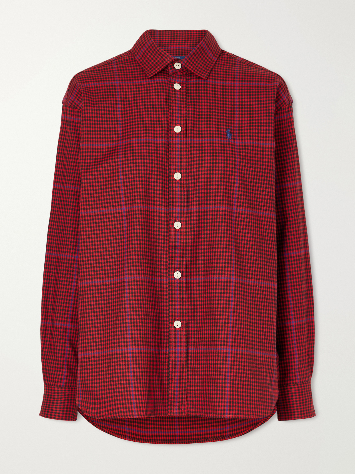 Polo Ralph Lauren - Logo-Embroidered Gingham Cotton-Flannel Shirt