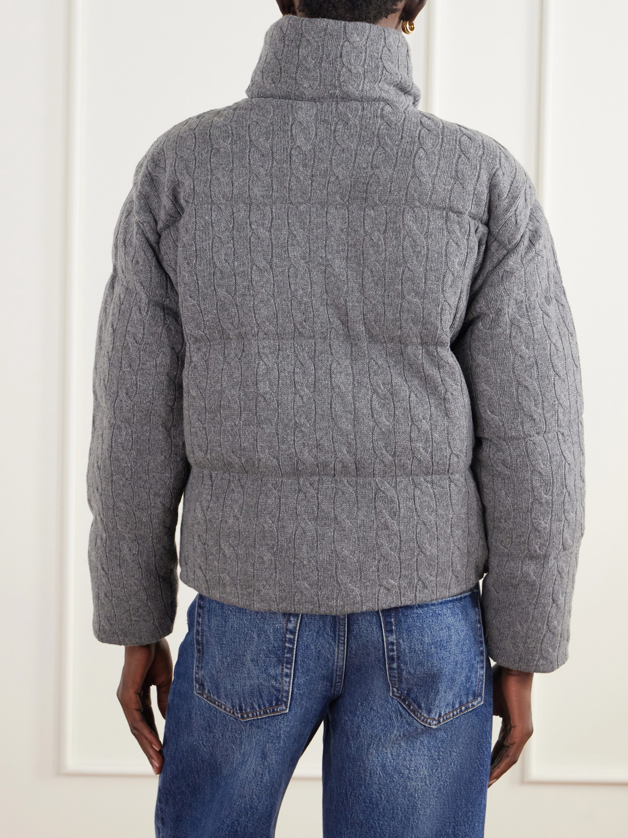 Polo Ralph Lauren - Padded Quilted Cable-Knit Wool And Cashmere-Blend Jacket