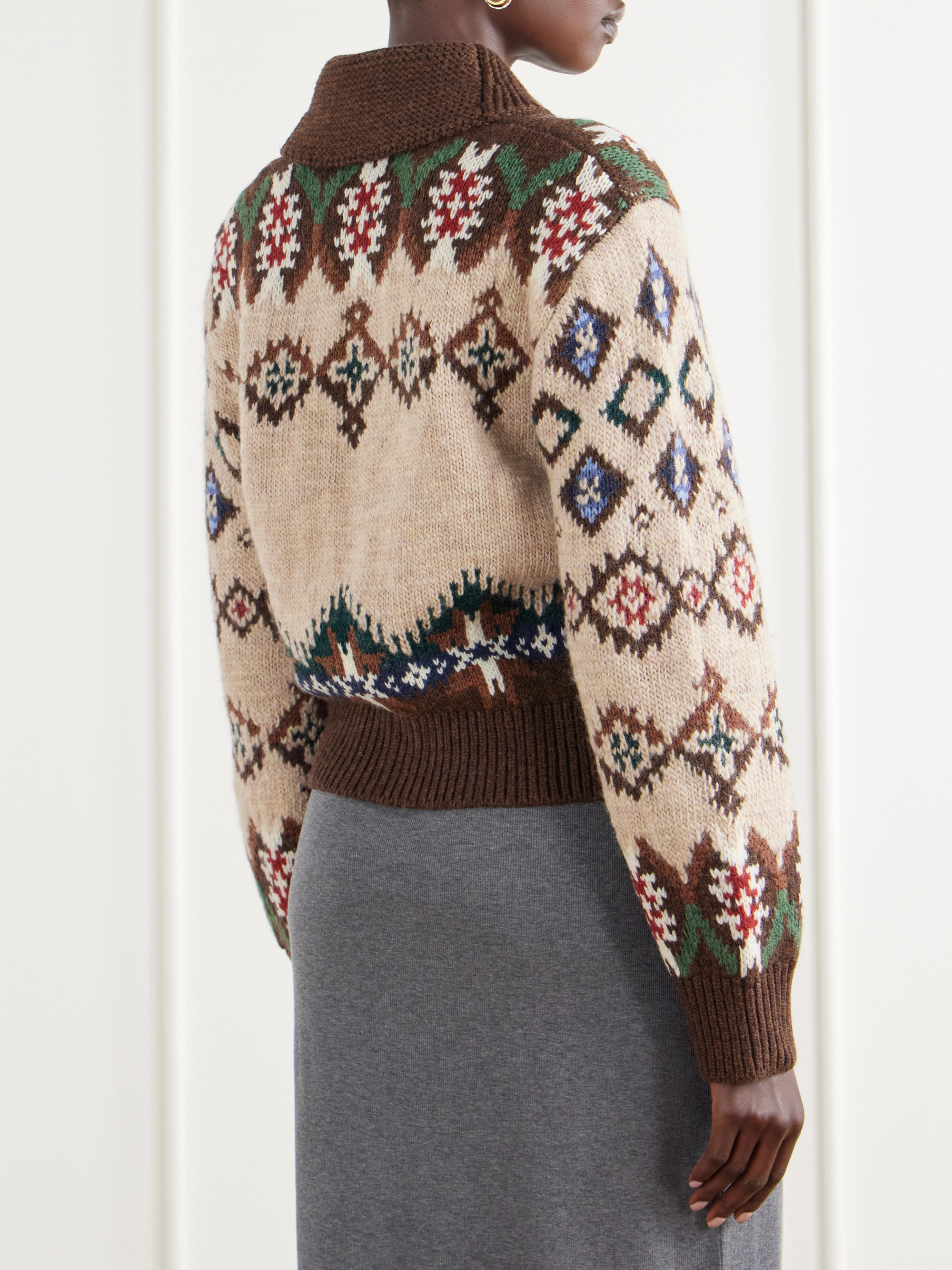 Polo Ralph Lauren Fair Isle wool and cashmere-blend jacquard cardigan