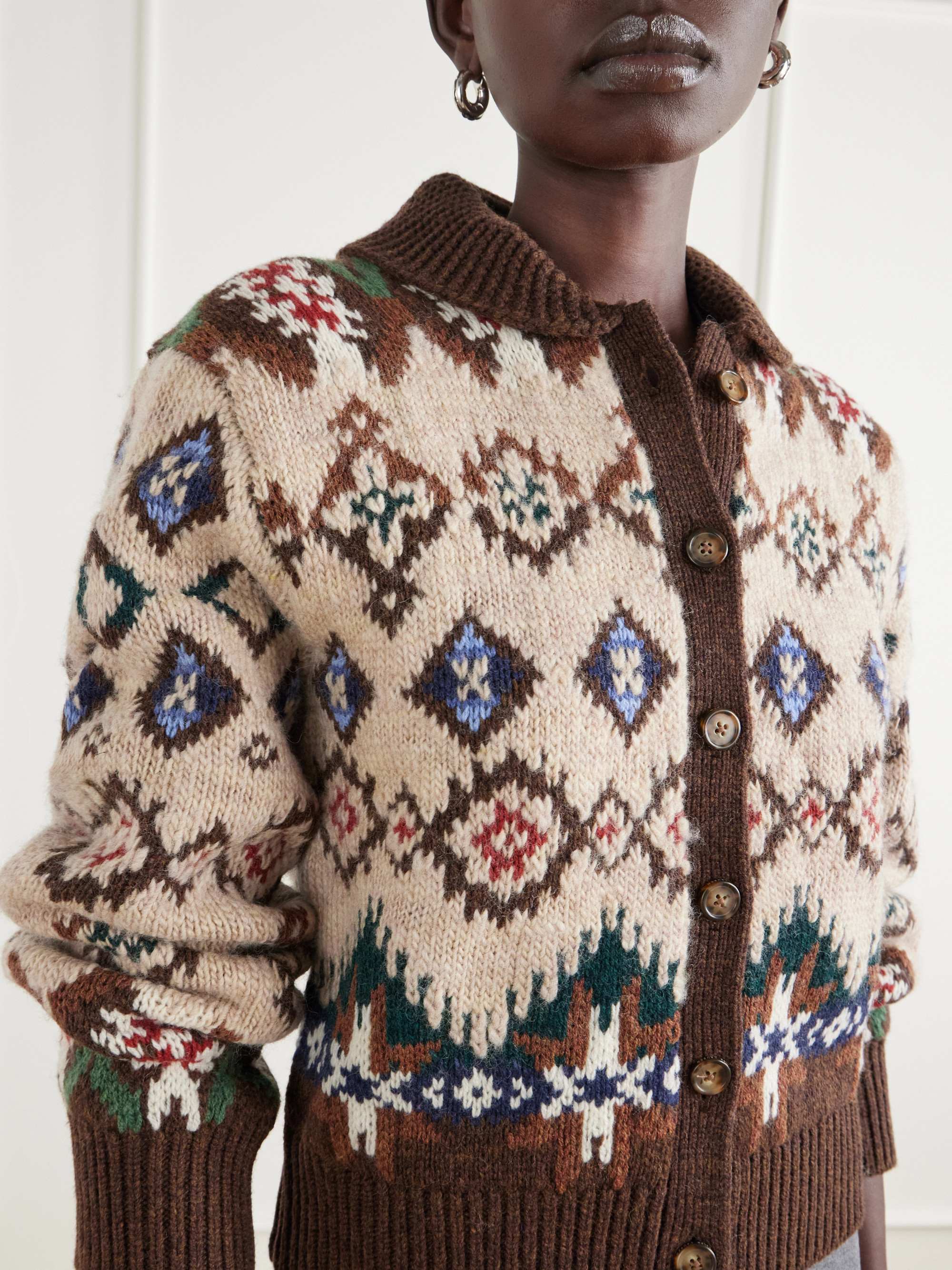 Polo Ralph Lauren Fair Isle wool and cashmere-blend jacquard cardigan