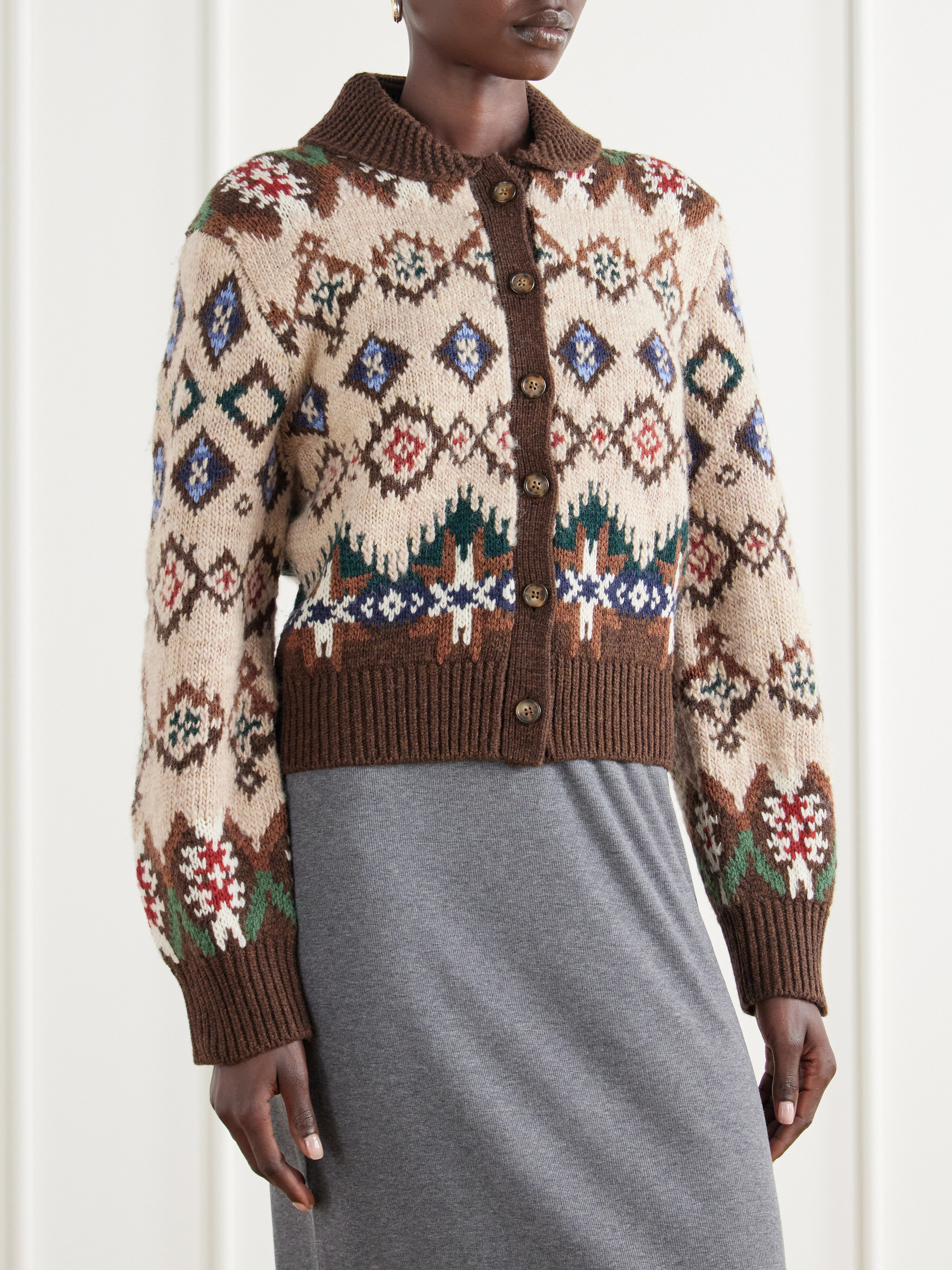 Polo Ralph Lauren Fair Isle wool and cashmere-blend jacquard cardigan