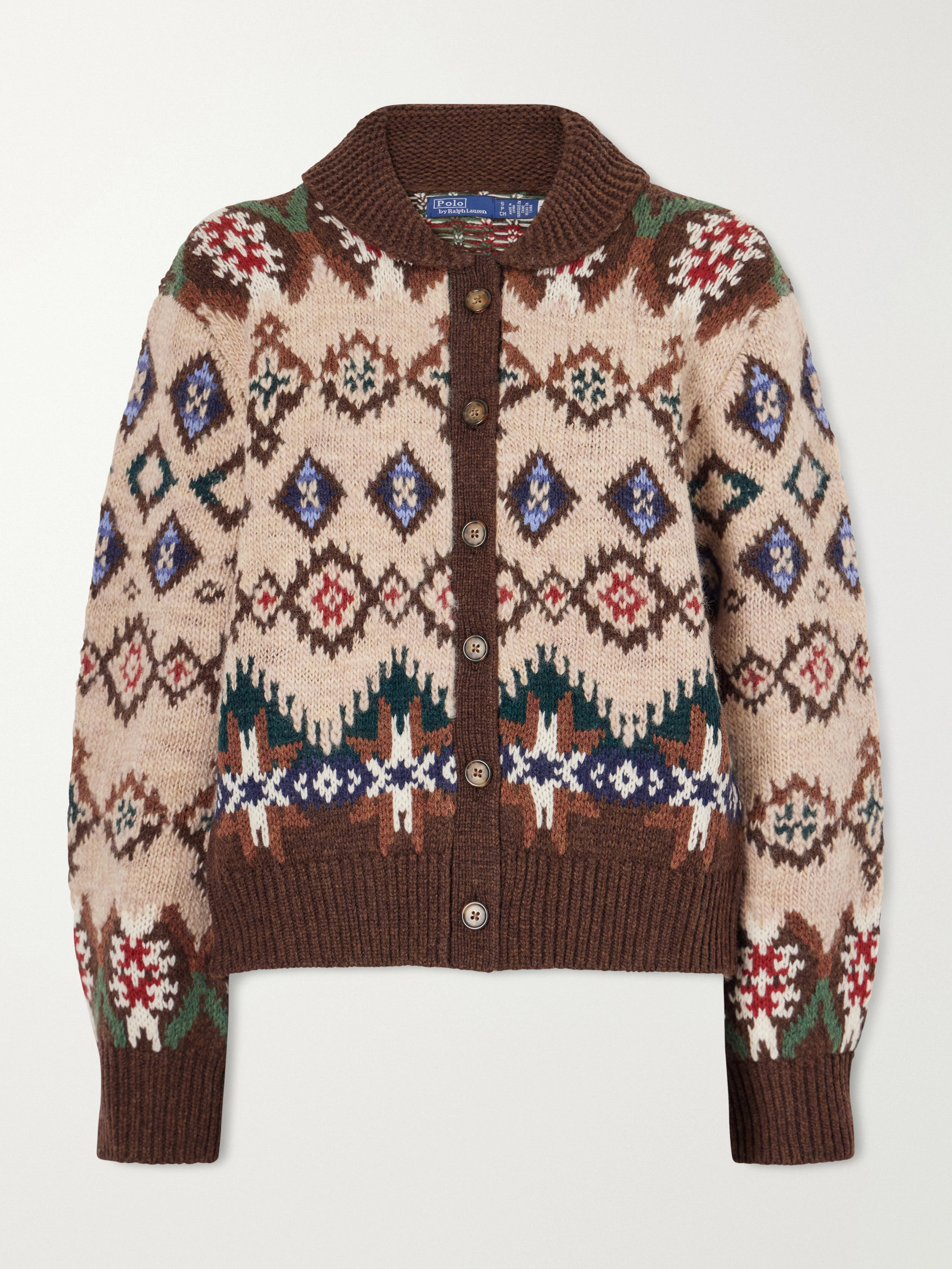 Polo Ralph Lauren Fair Isle wool and cashmere-blend jacquard cardigan