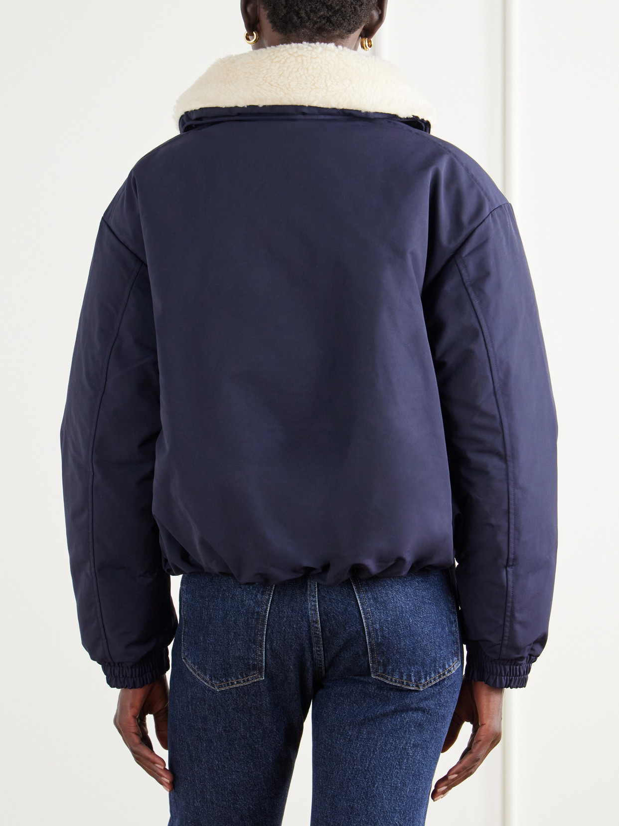 Polo Ralph Lauren - Logo-Embroidered Cropped Plush-Trimmed Shell Down Jacket