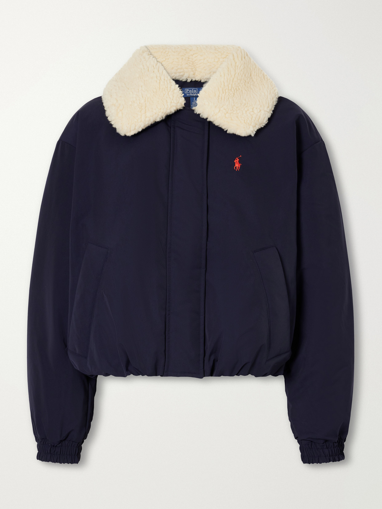Polo Ralph Lauren - Logo-Embroidered Cropped Plush-Trimmed Shell Down Jacket