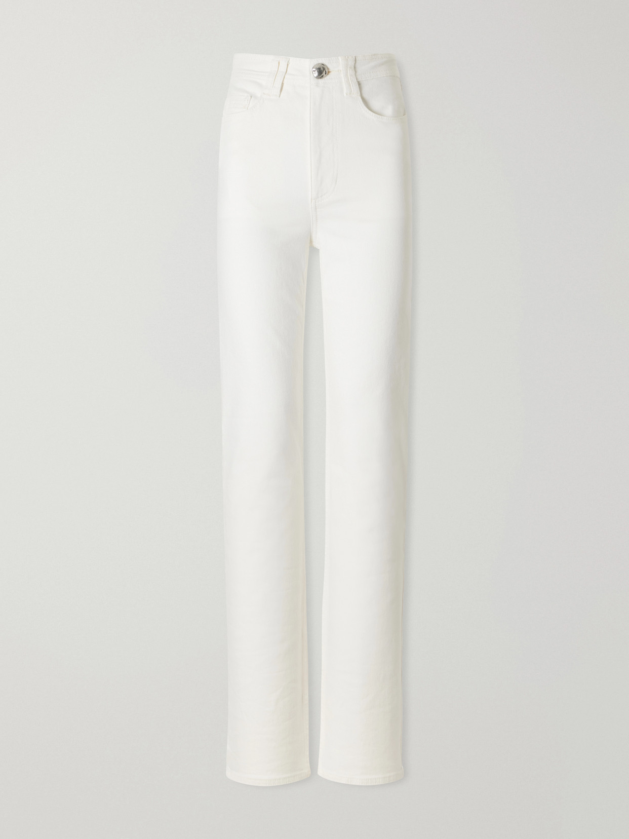 Aje Morgan High-rise Straight-leg Jeans In Neutrals