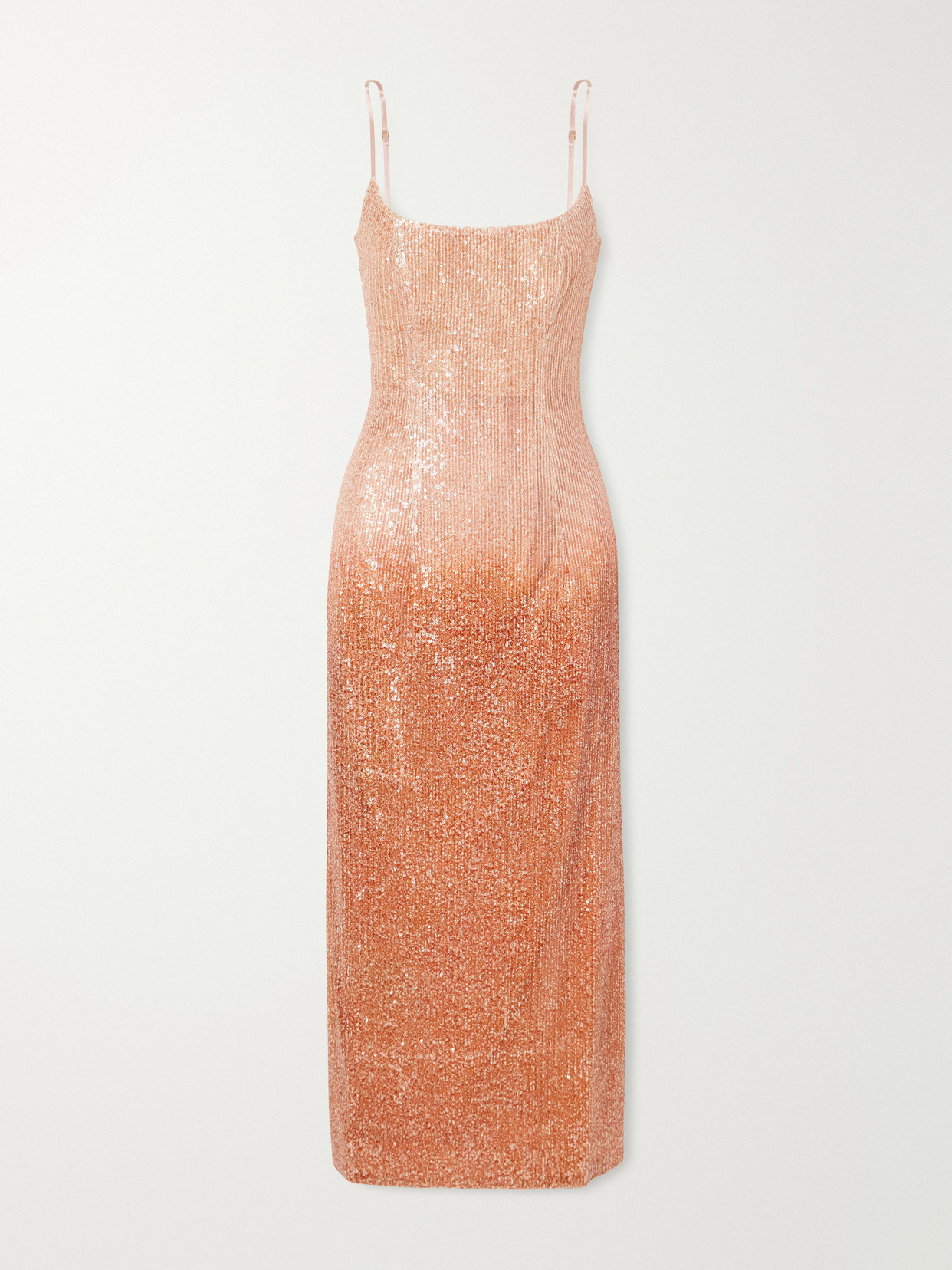 Aje Vionara Sequined Chiffon Midi Dress In Metallic
