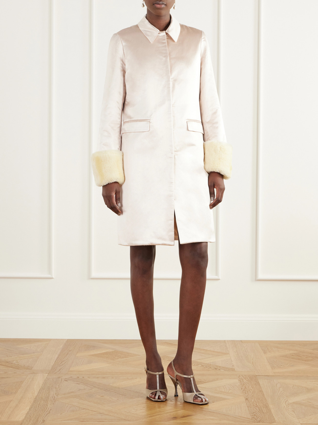 Chester Plush-Trimmed Cotton And Silk-Blend Coat