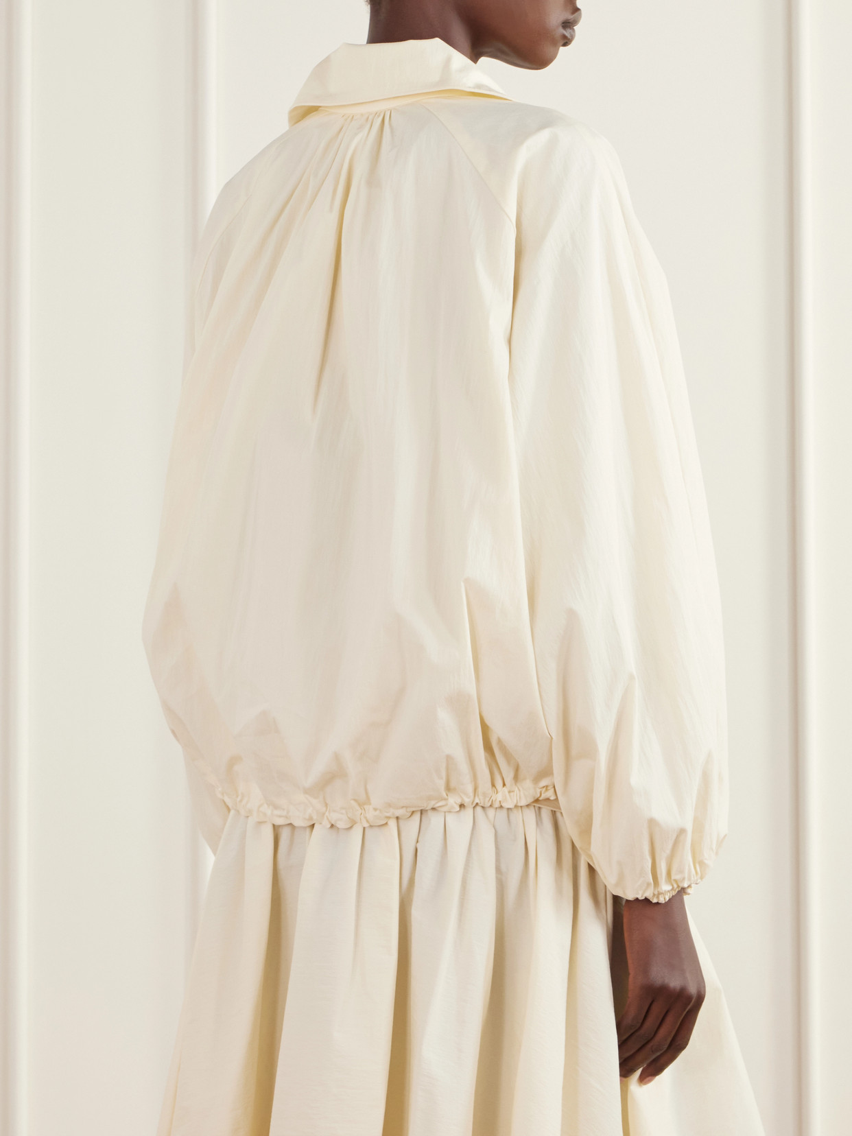 Cotton-Blend Poplin Bomber Jacket