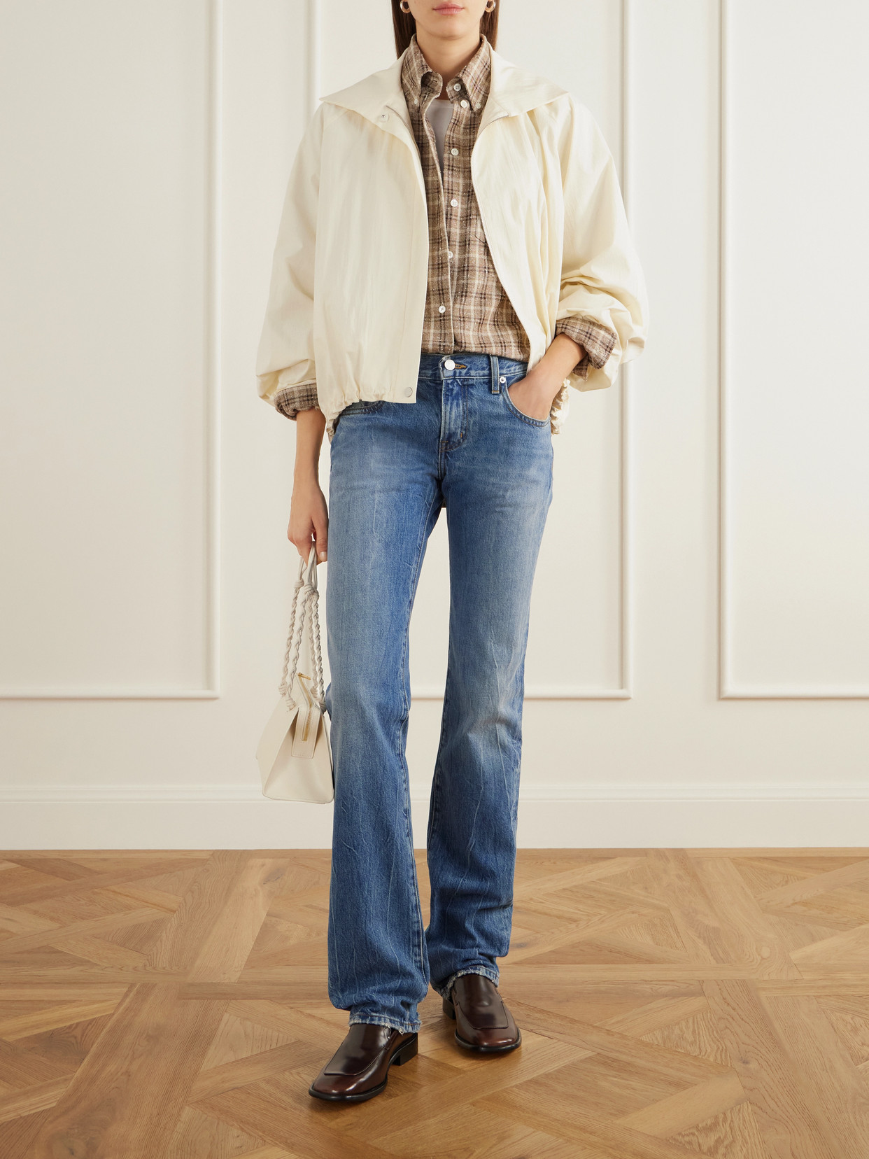Cotton-Blend Poplin Bomber Jacket