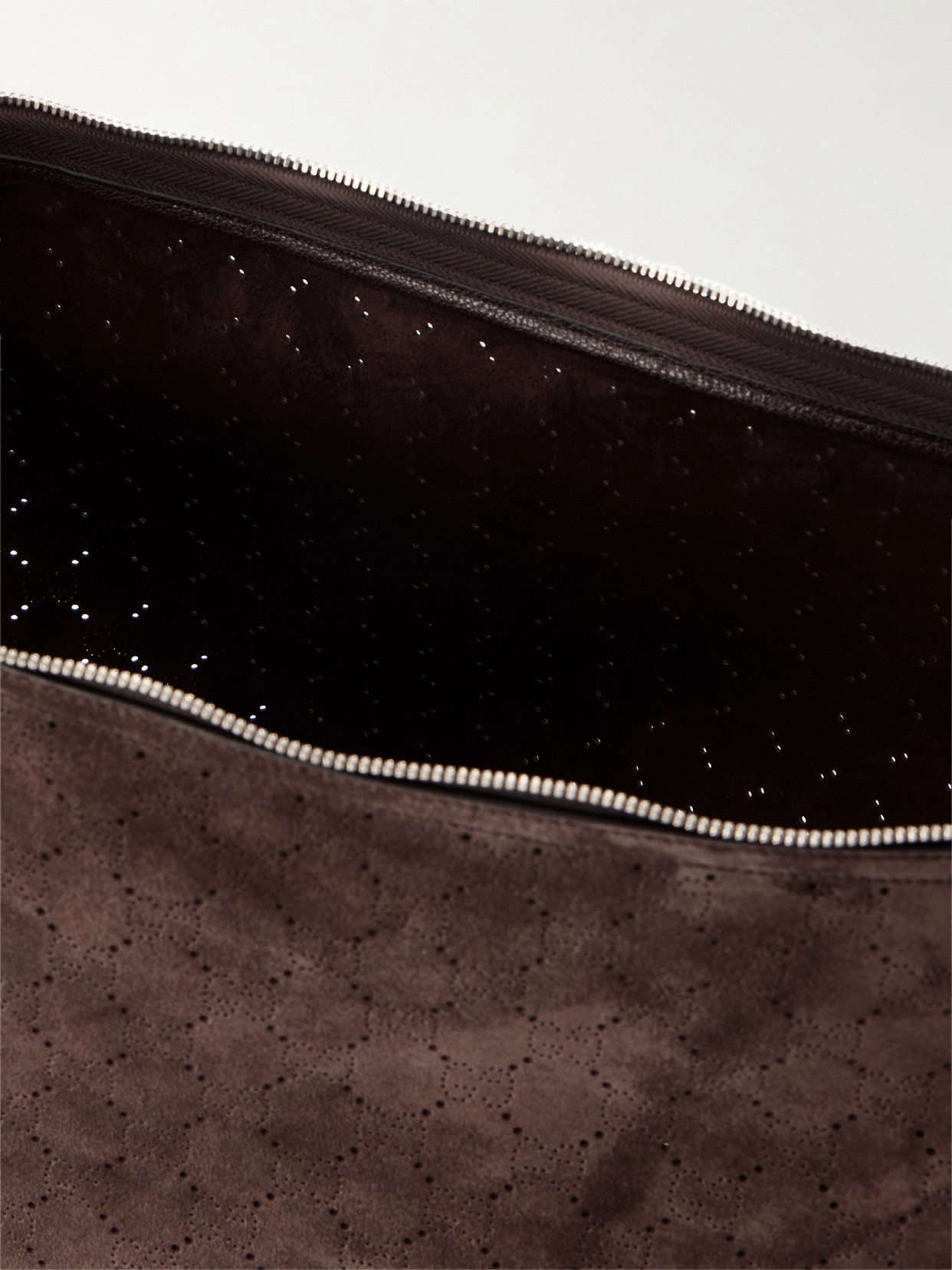 Brera Web-Trimmed Perforated Shoulder Bag