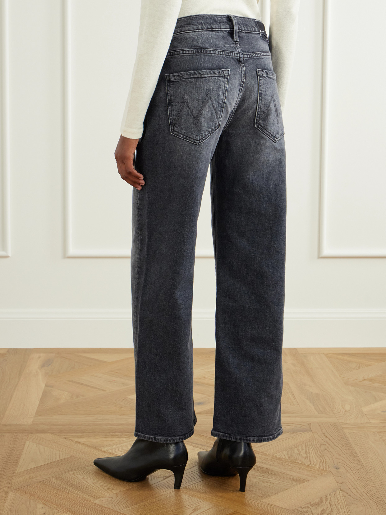 The Dodger Flood Cropped Mid-Rise Straight-Leg Jeans
