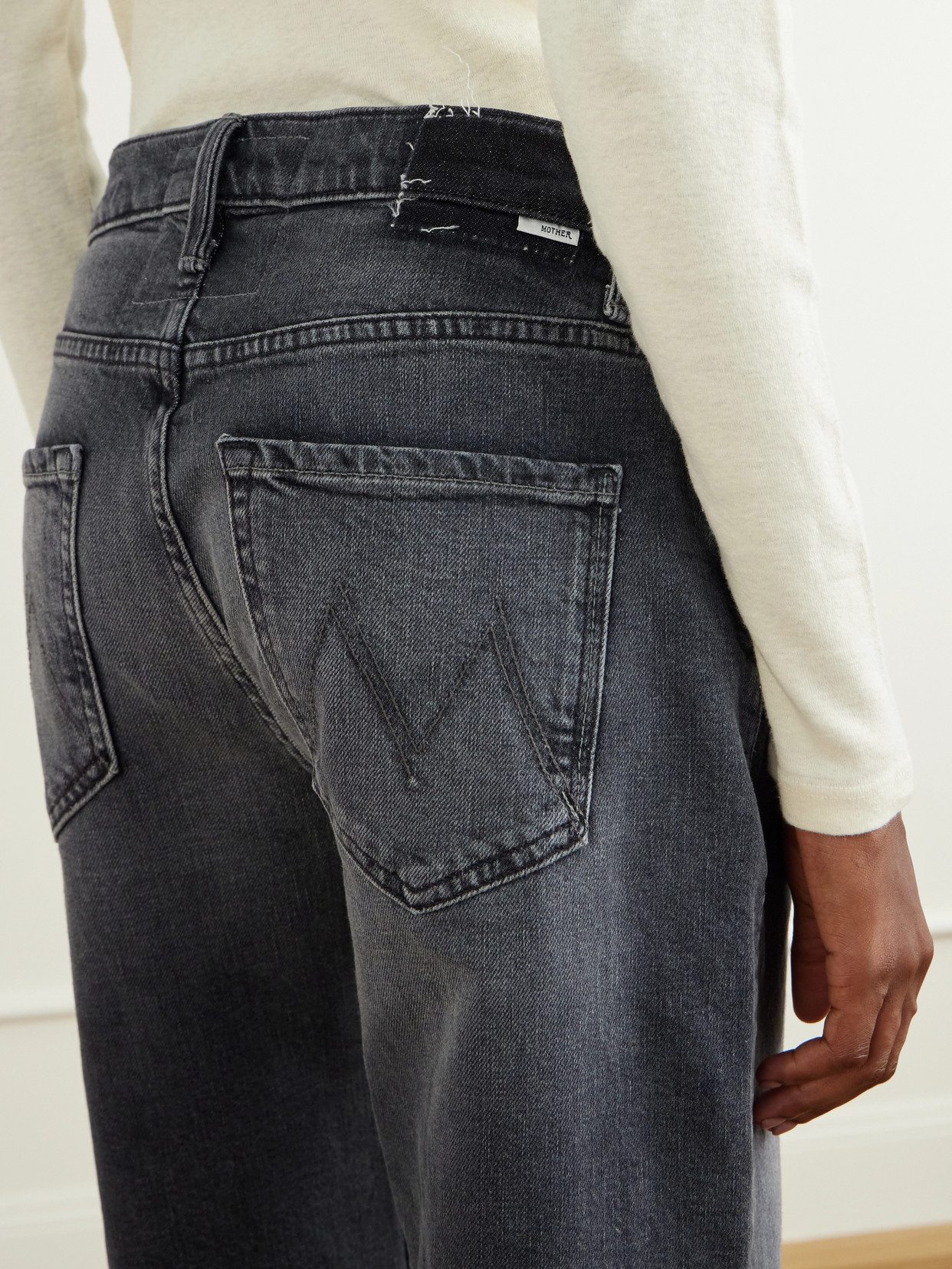 The Dodger Flood Cropped Mid-Rise Straight-Leg Jeans