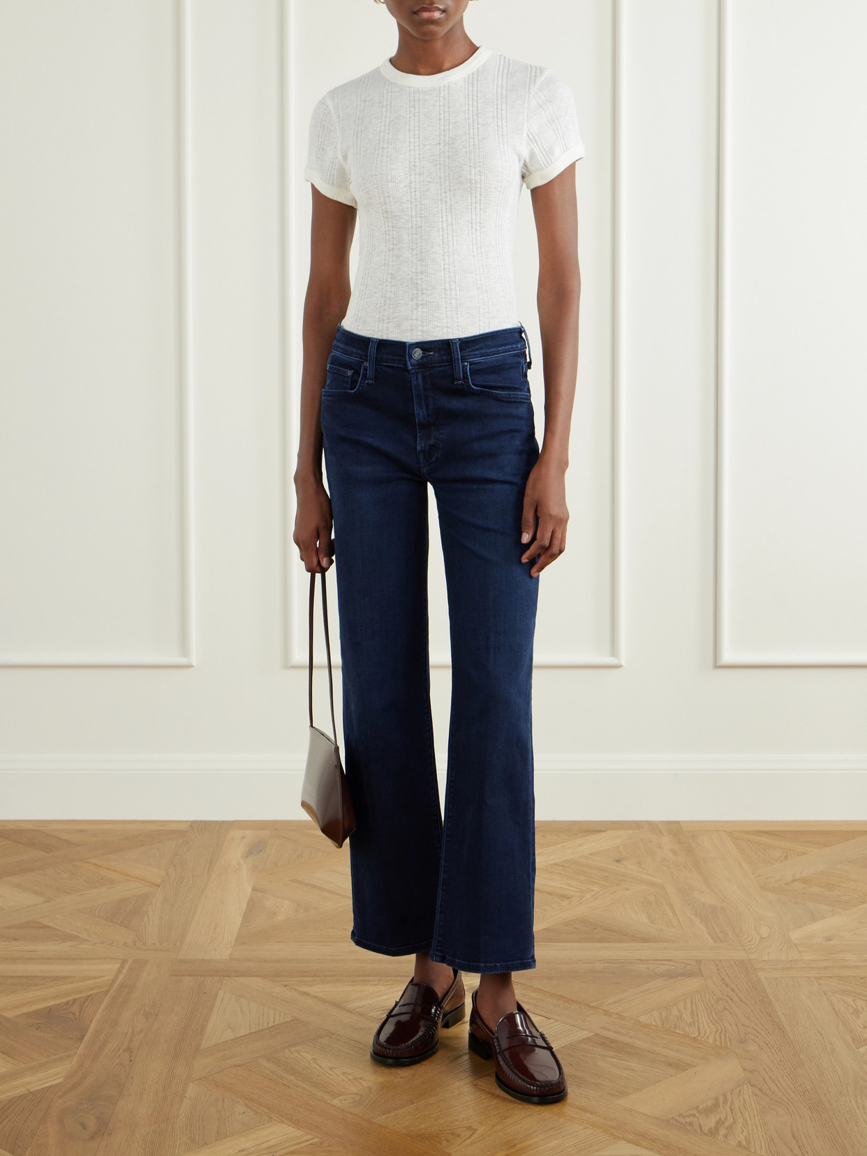 The Itty Bitty Ringer Ribbed Cotton-Jersey T-Shirt