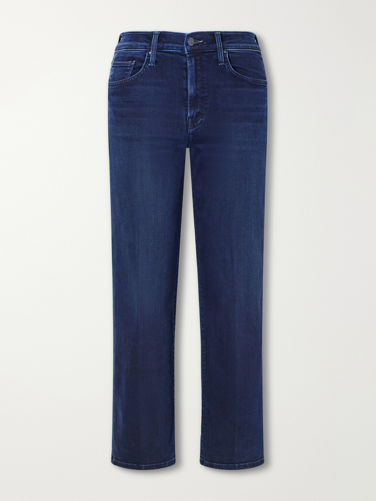 Mother The Rambler Zip Straight-leg Jeans In Blue