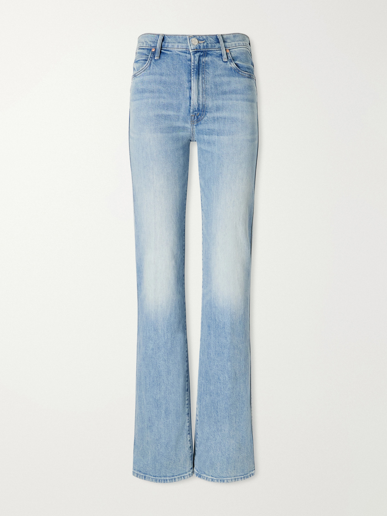 The Kick It Double Sneak Mid-Rise Straight-Leg Jeans