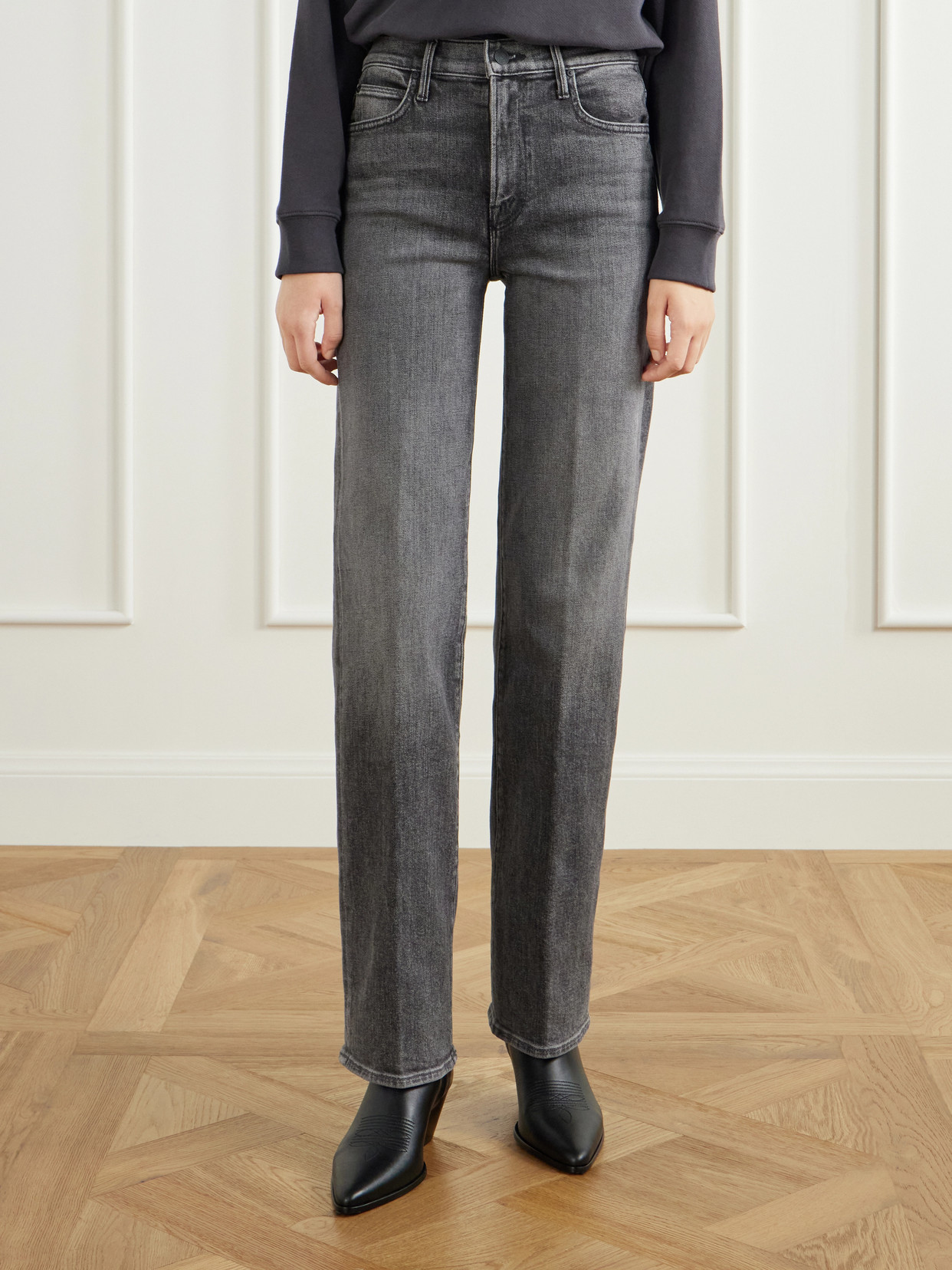 The Kick It High-Rise Straight-Leg Stretch Jeans