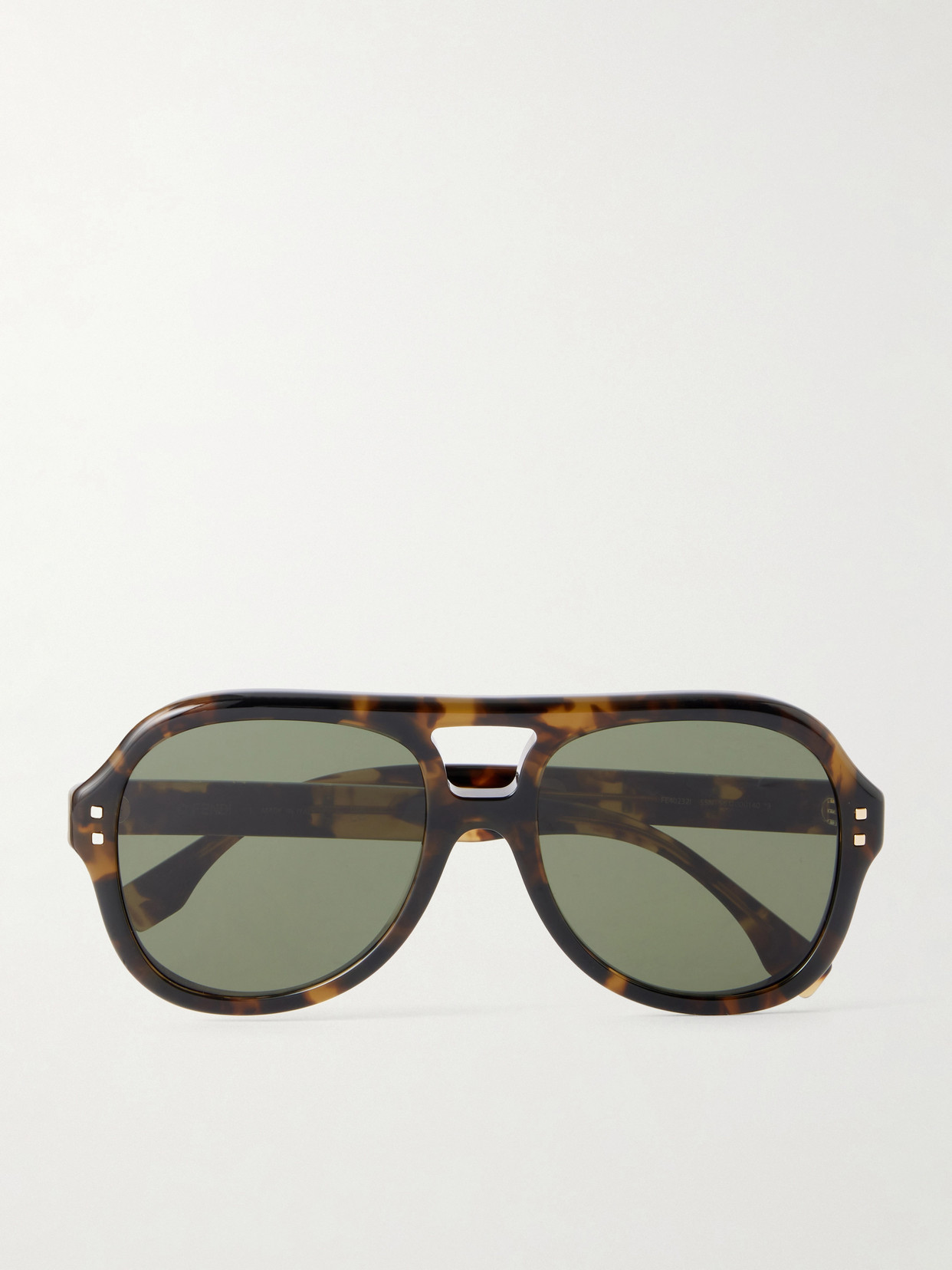 Fendi Five Sisters Double-bridge Aviator-style Tortoiseshell Acetate Sunglasses In Brown