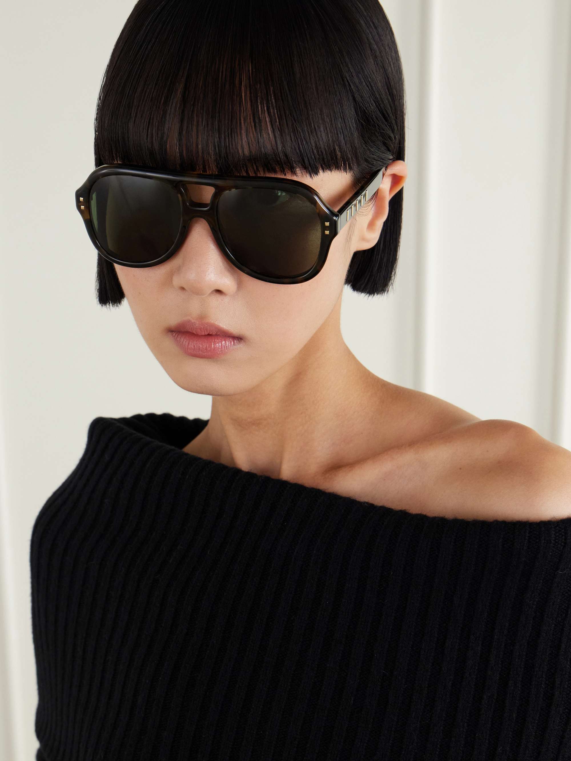 FENDI EYEWEAR Five Sisters double-bridge aviator-style