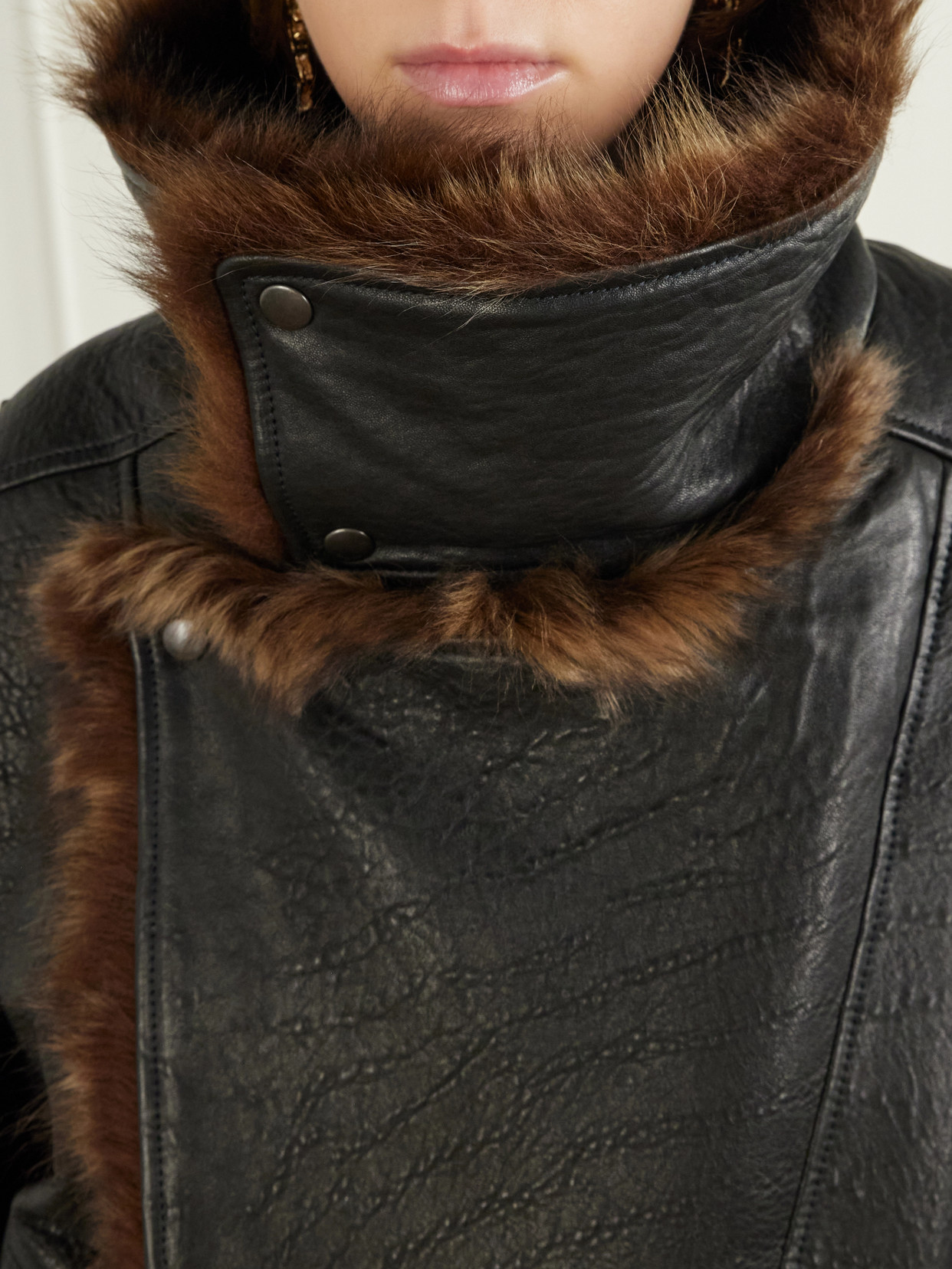 Belted Shearling Jacket