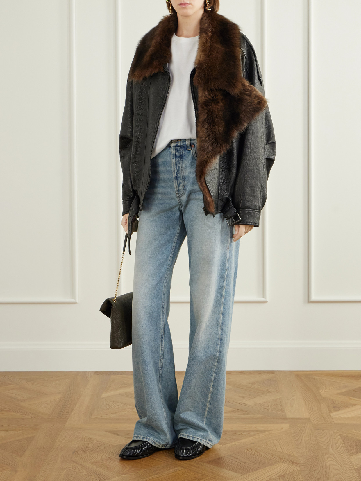 Belted Shearling Jacket