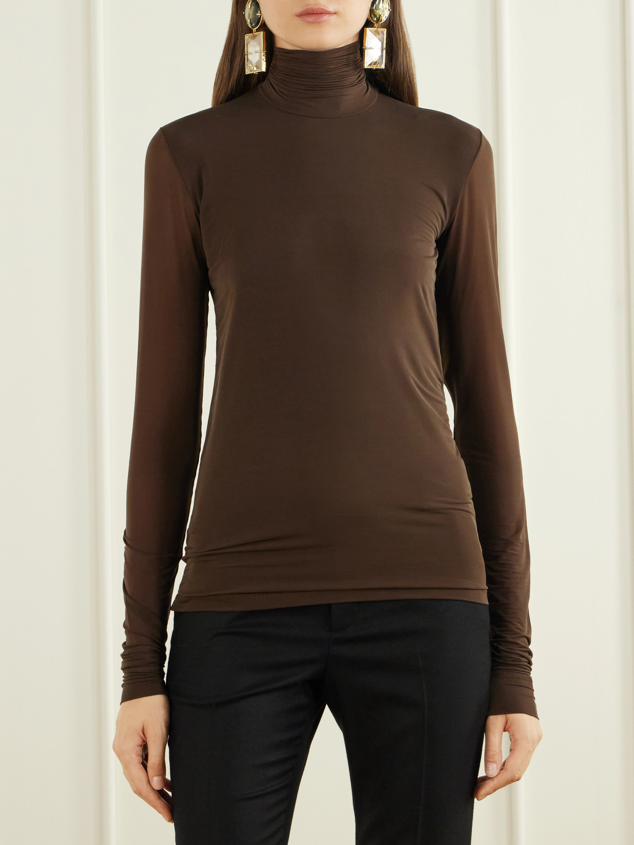 Jersey Turtleneck T-Shirt