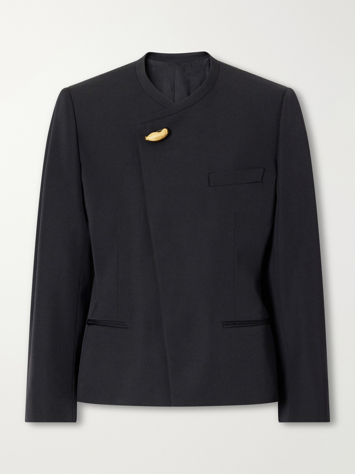 Wool-Grain De Poudre Jacket
