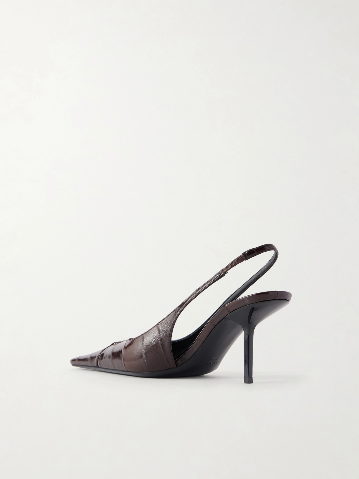 Babylone 75 Logo-Embellished Eel Slingback